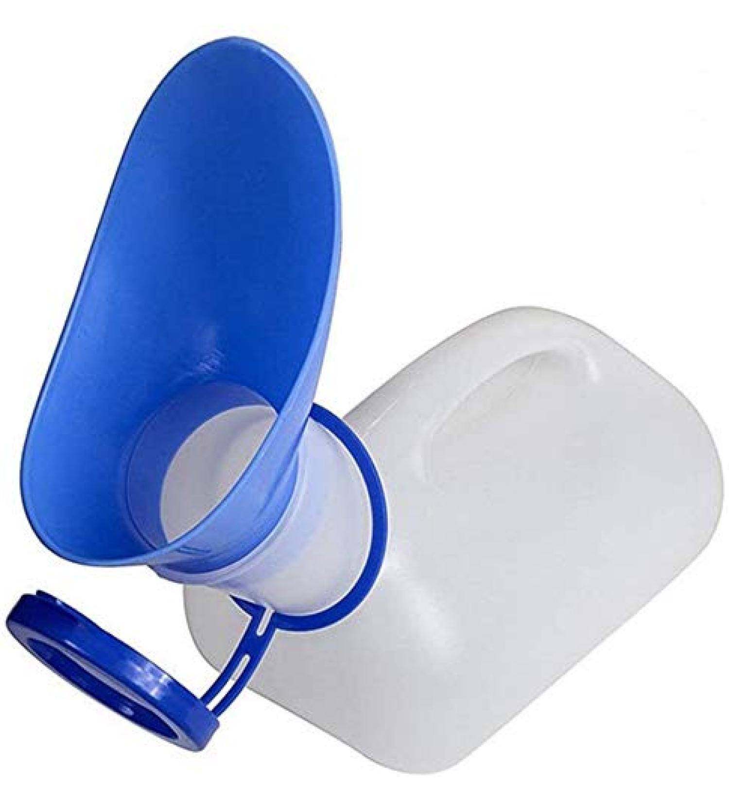 Unisex Portable Potty Urinal for Car | Bedpans Pee Bottle with Lid and Funnel | Travel Toilet for Men, Women, Old Man, Child - Ideal for Camping and Outdoor Activities - Buy Online on GoSupps.com