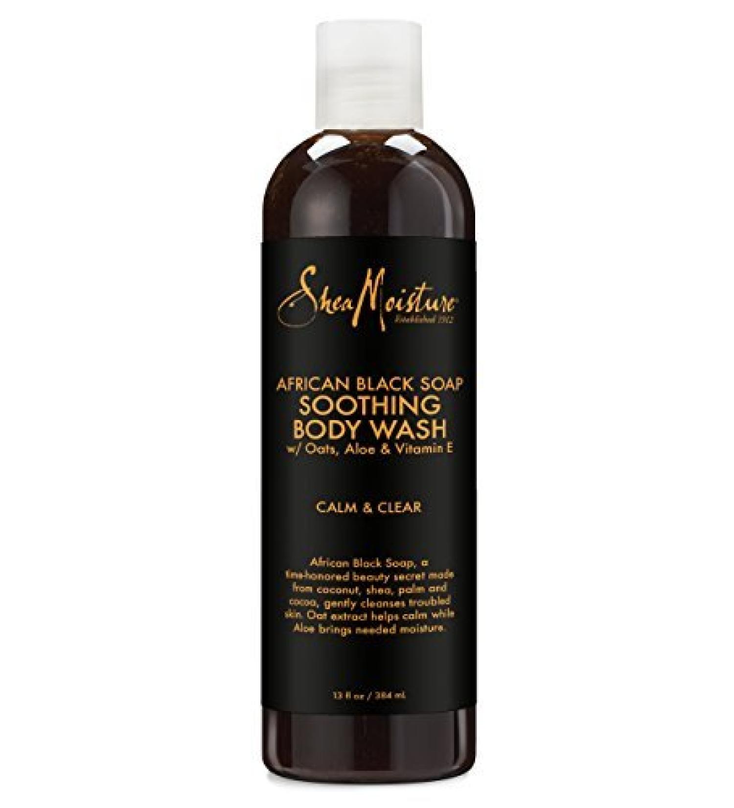 SheaMoisture African Black Soap Body Wash 13 fl oz | Soothing & Nourishing Cleanser - Buy Online on GoSupps.com