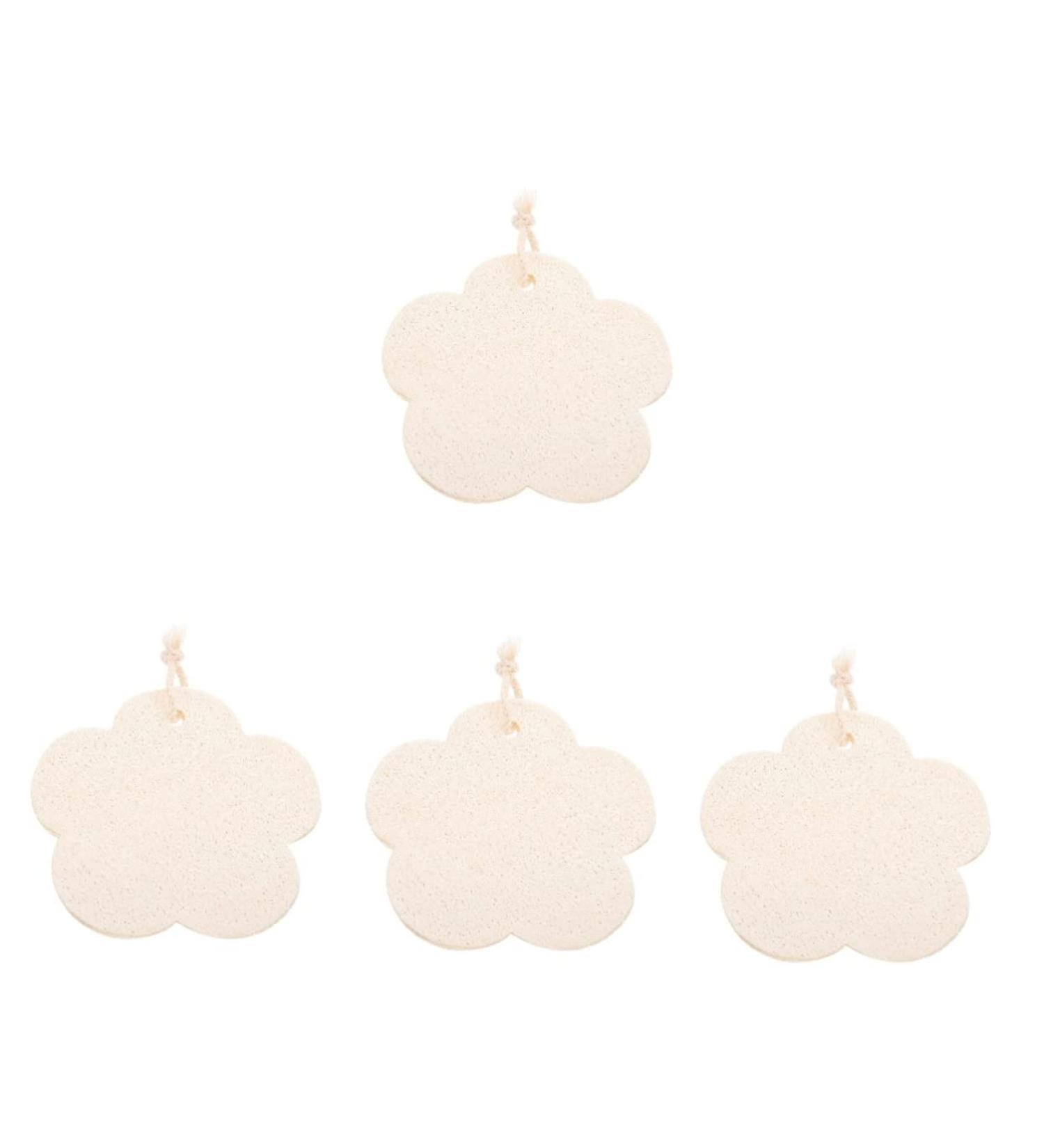  MERRYHAPY MERRYHAPY 4 Pieces Flower-shaped cotton loofah cartoon -luffas loofah sponge flower brush ball shower gel body wash bath loofah sponge for body bath loofah body scrubber - Buy Online on GoSupps.com