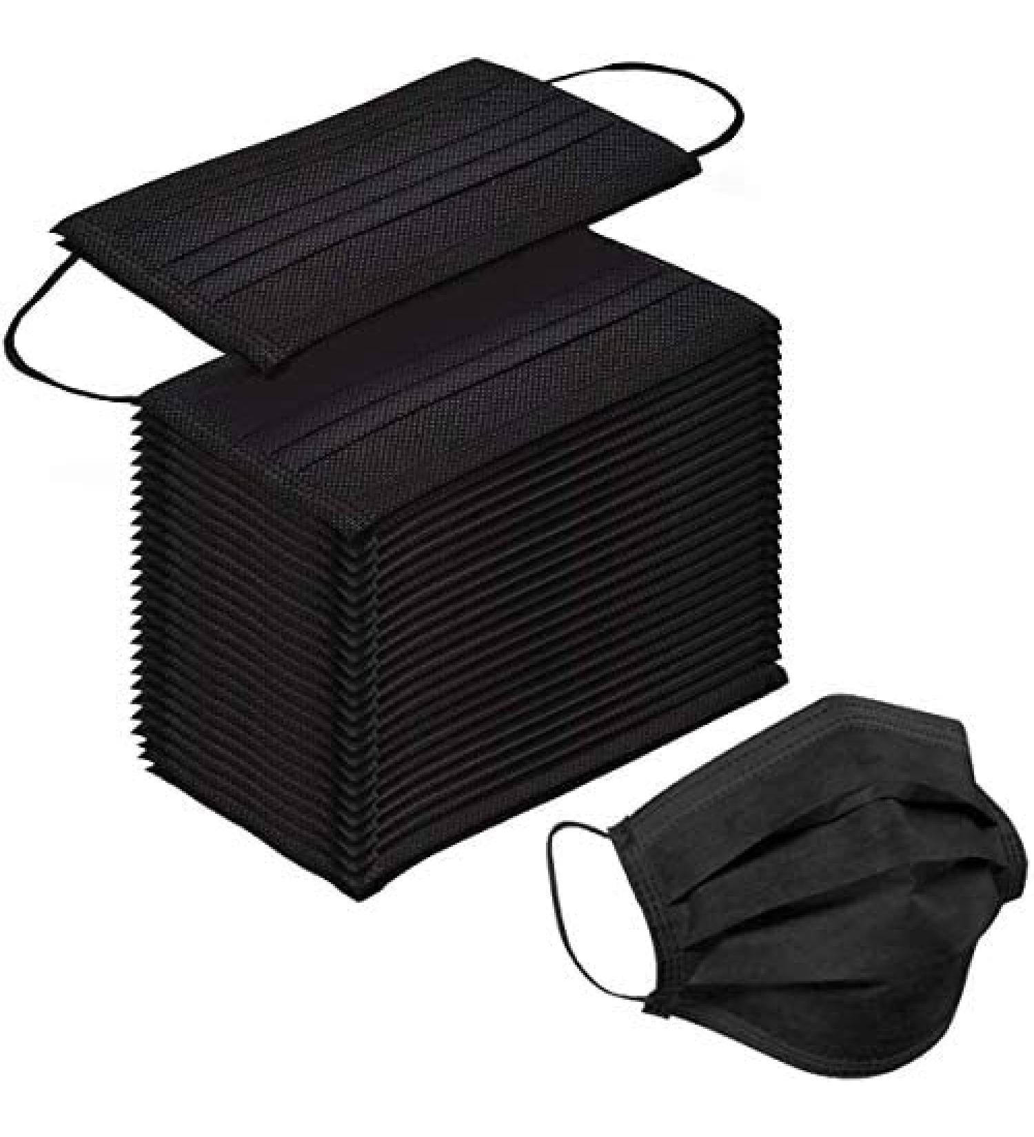Jumbl Disposable Face Masks | Pack of 100 | Black - Buy Online on GoSupps.com
