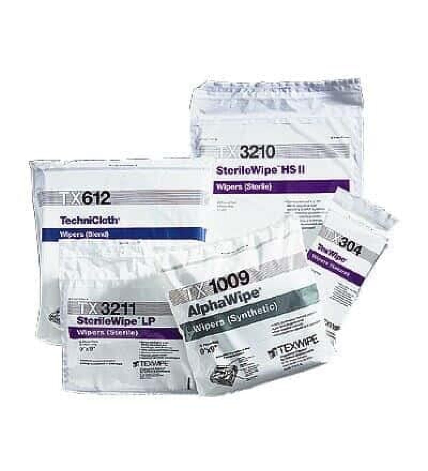 Texwipe TX304 Low-Particulate Wipes 4 x 4 1200/bag