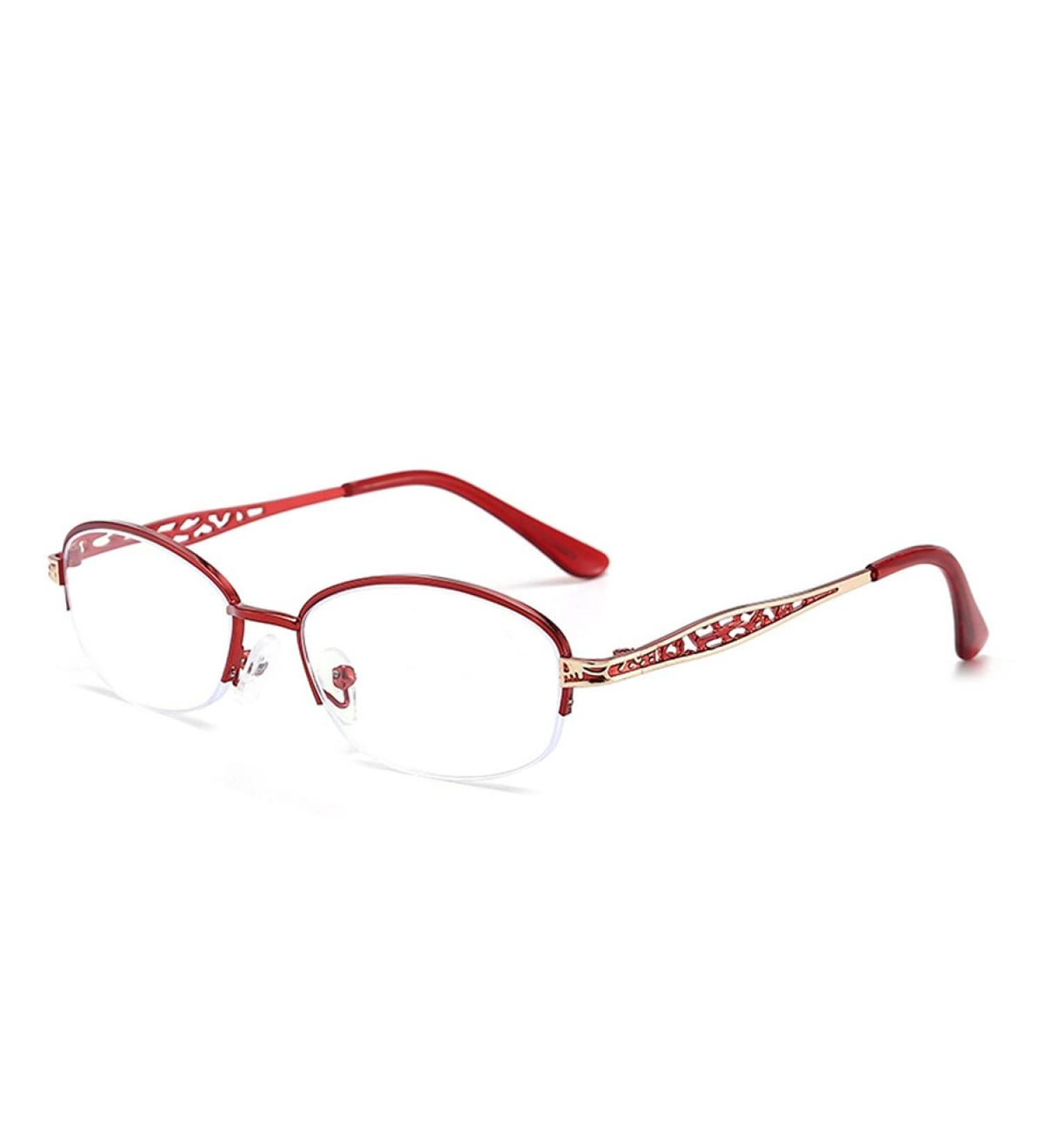 Buy Zukky Anti-Blue Light Glasses for Women - Red Oval Metal Frame Perfect for Computer & Reading (Size: 2x) - Buy Online on GoSupps.com