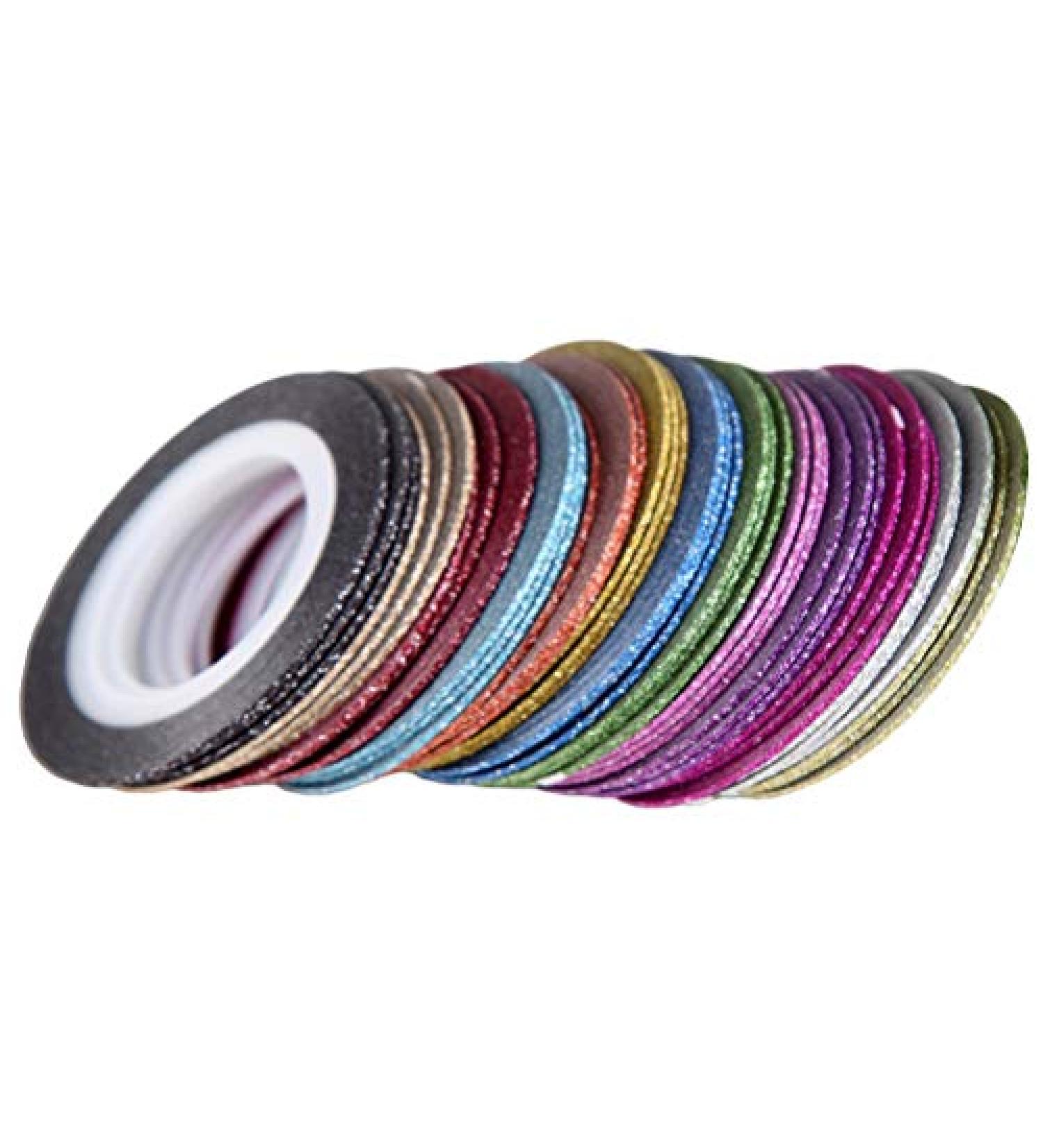 Beaupretty Striping Tape for Nail Art - 52 Rolls of Mix Color DIY Glitter Nail Decorations - Buy Online on GoSupps.com