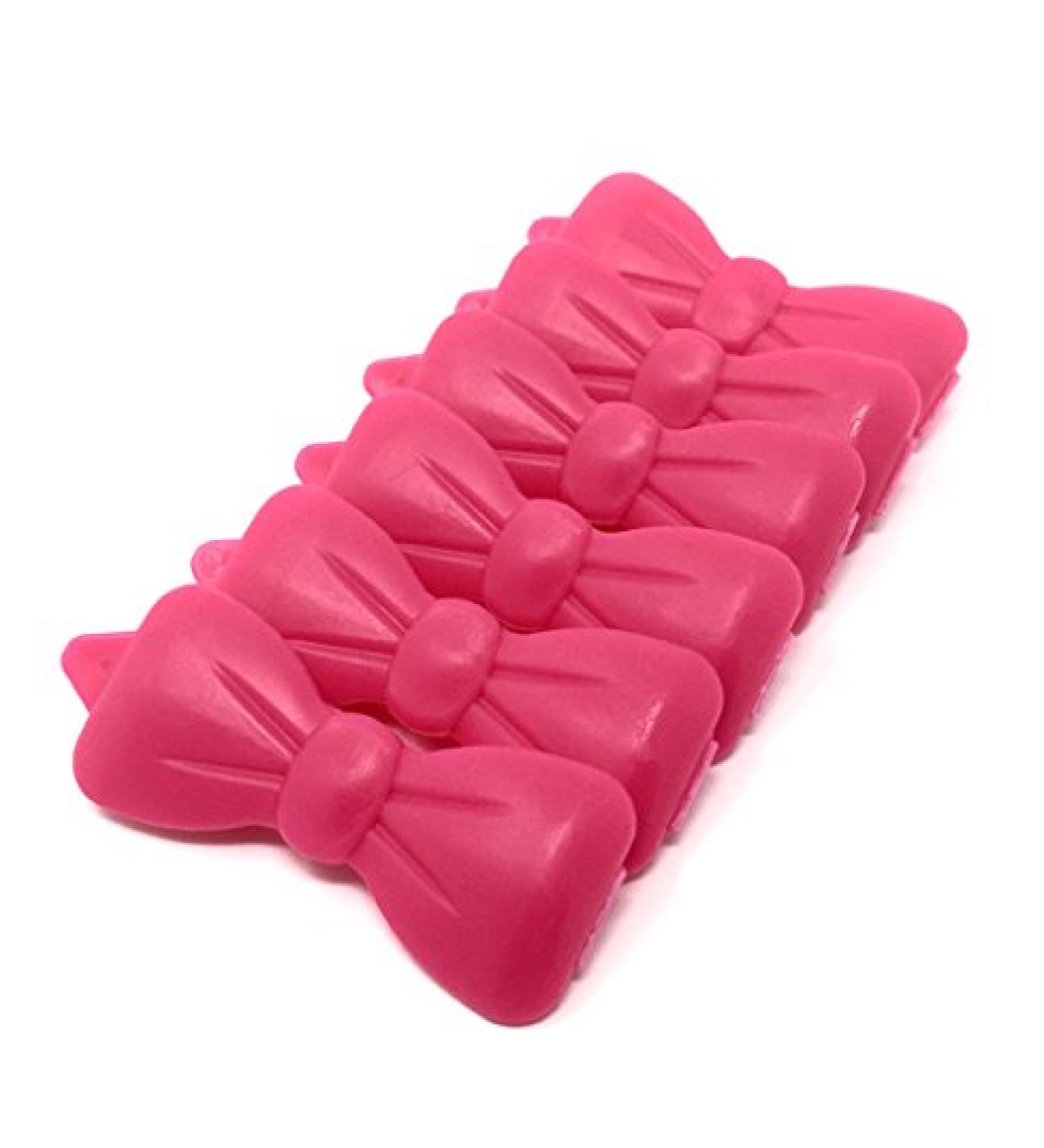 Hair bow hair clip for pets dog hair clip 6 pieces neon pink