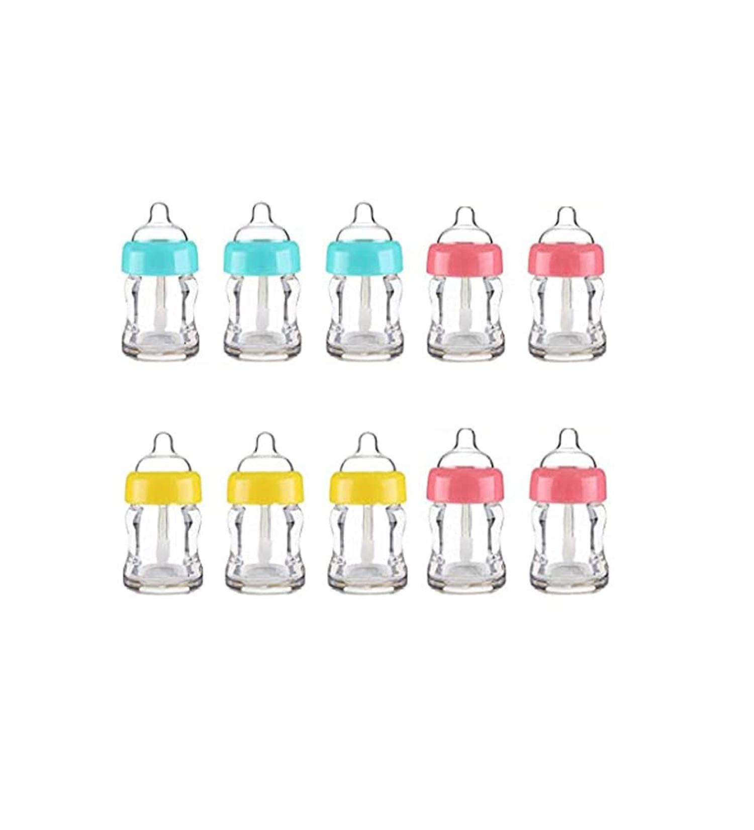 10 Pcs 7ml Baby Bottle Shaped Lip Gloss Tubes for DIY Cosmetics - Refillable Containers with Wand for Women and Girls - Buy Online on GoSupps.com