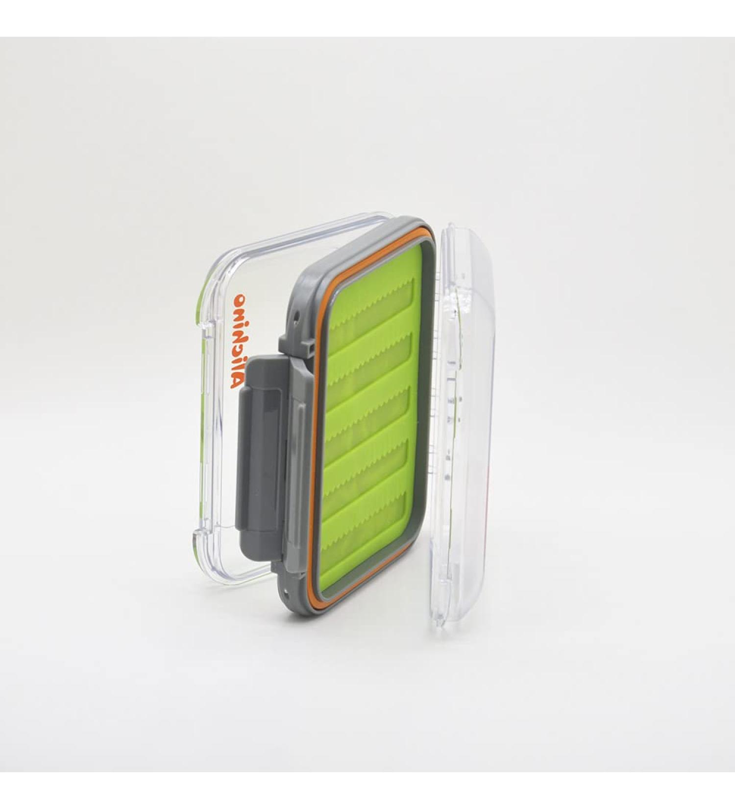 Small Green Silicone Fly Box for Fly Fishing with Ice Jig Slots - Compact Fishing Tackle Organizer - Buy Online on GoSupps.com