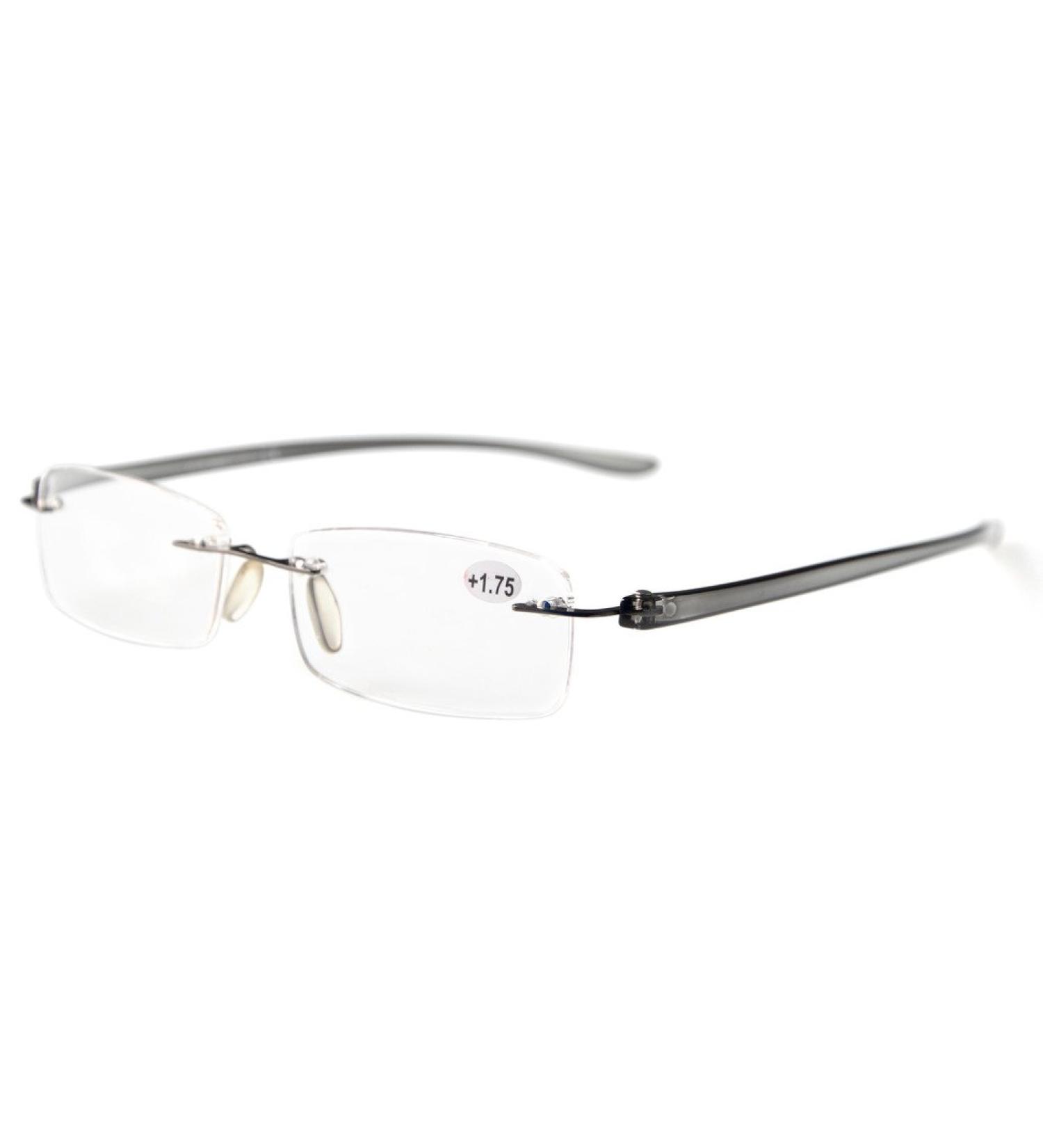 Eyekepper Small Rimless Reading Glasses for Men & Women - Silver +2.25 | International Shipping - Buy Online on GoSupps.com