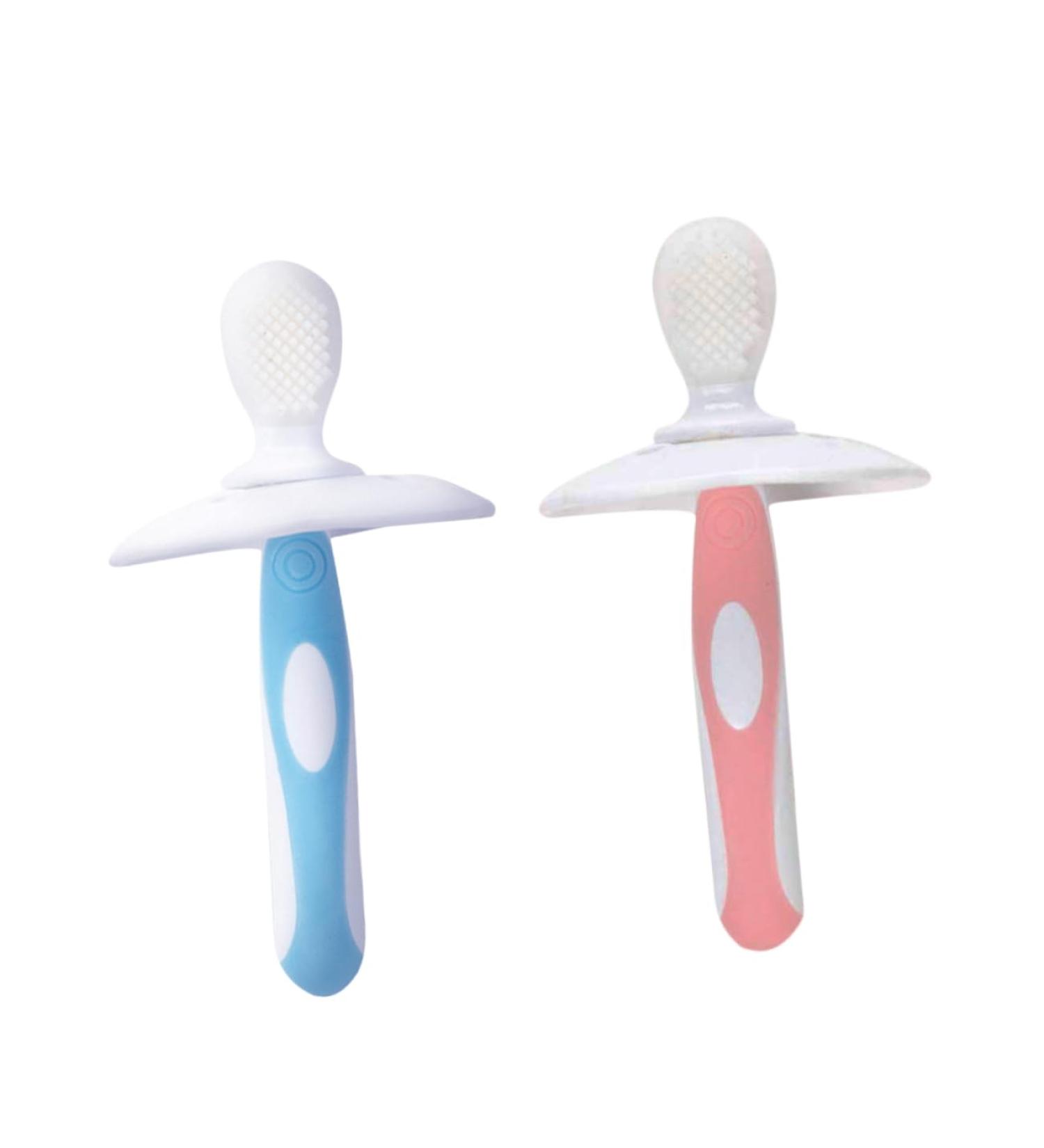 iPetBoom Silicone Baby Toothbrush - Soft Finger Toothbrush for Infants with Case | Ideal First Toothbrush for Babies - 1 Pack in Blue - Buy Online on GoSupps.com