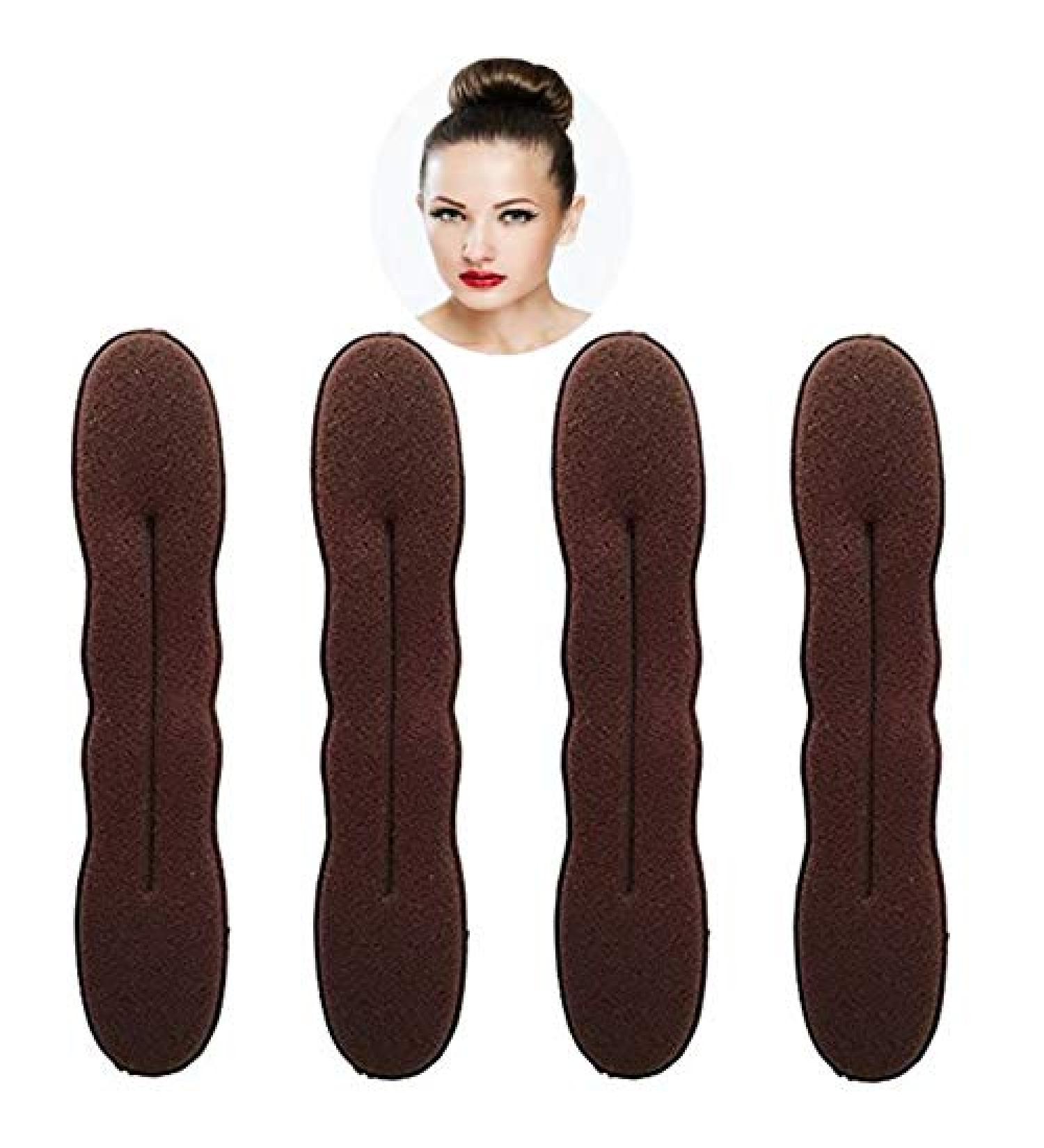 Styla Hair Magic Bun Maker - Foam Sponge Bun Accessories (2 Small 2 Large) - Black | Perfect for Effortless Updos - Buy Online on GoSupps.com