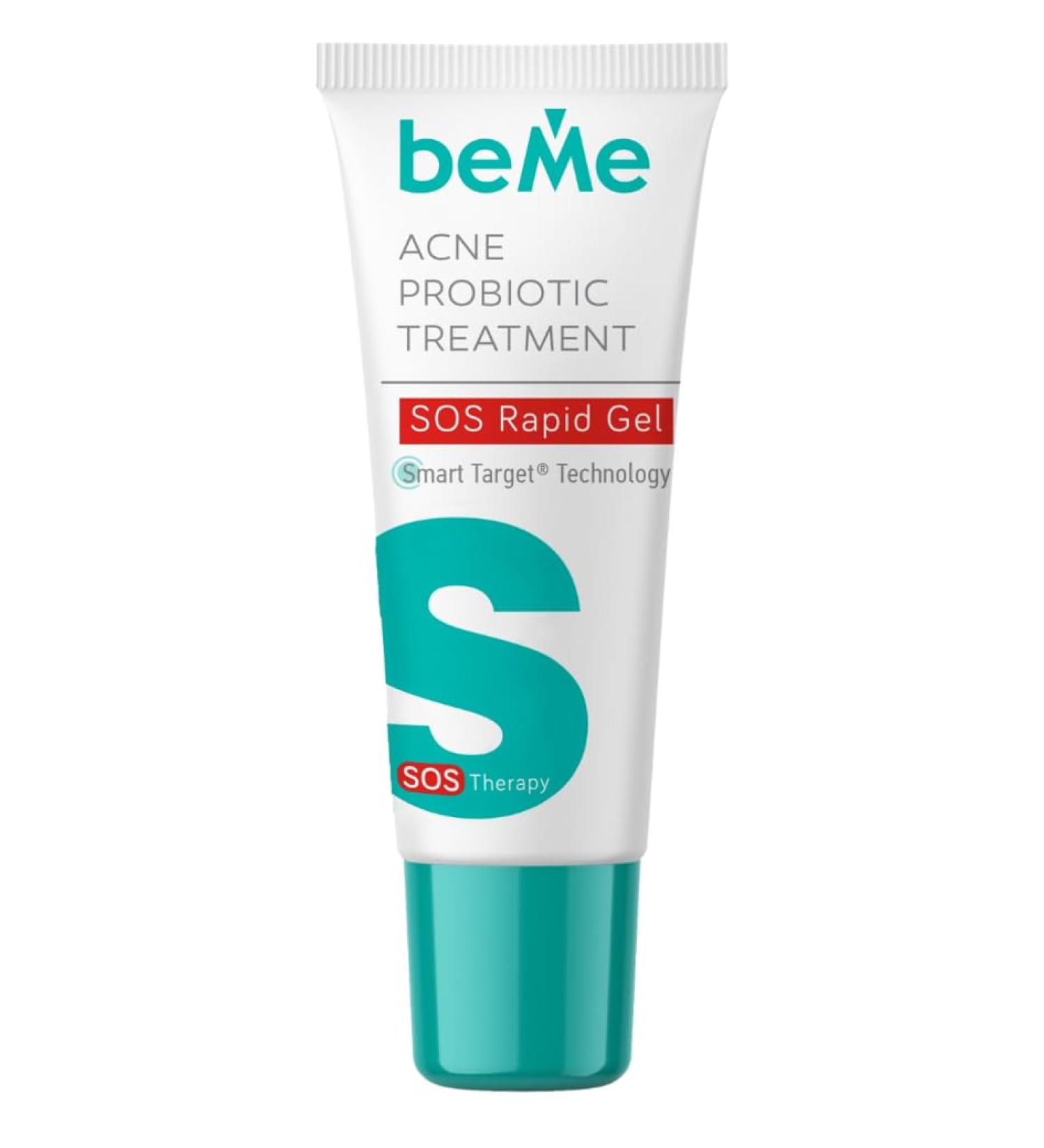 beMe SOS Fast Acne Gel 15 ml - Colorless gel with concentrated formula - Dries and eliminates pimples - Protects with probiotics - Beats acne! - Buy Online on GoSupps.com