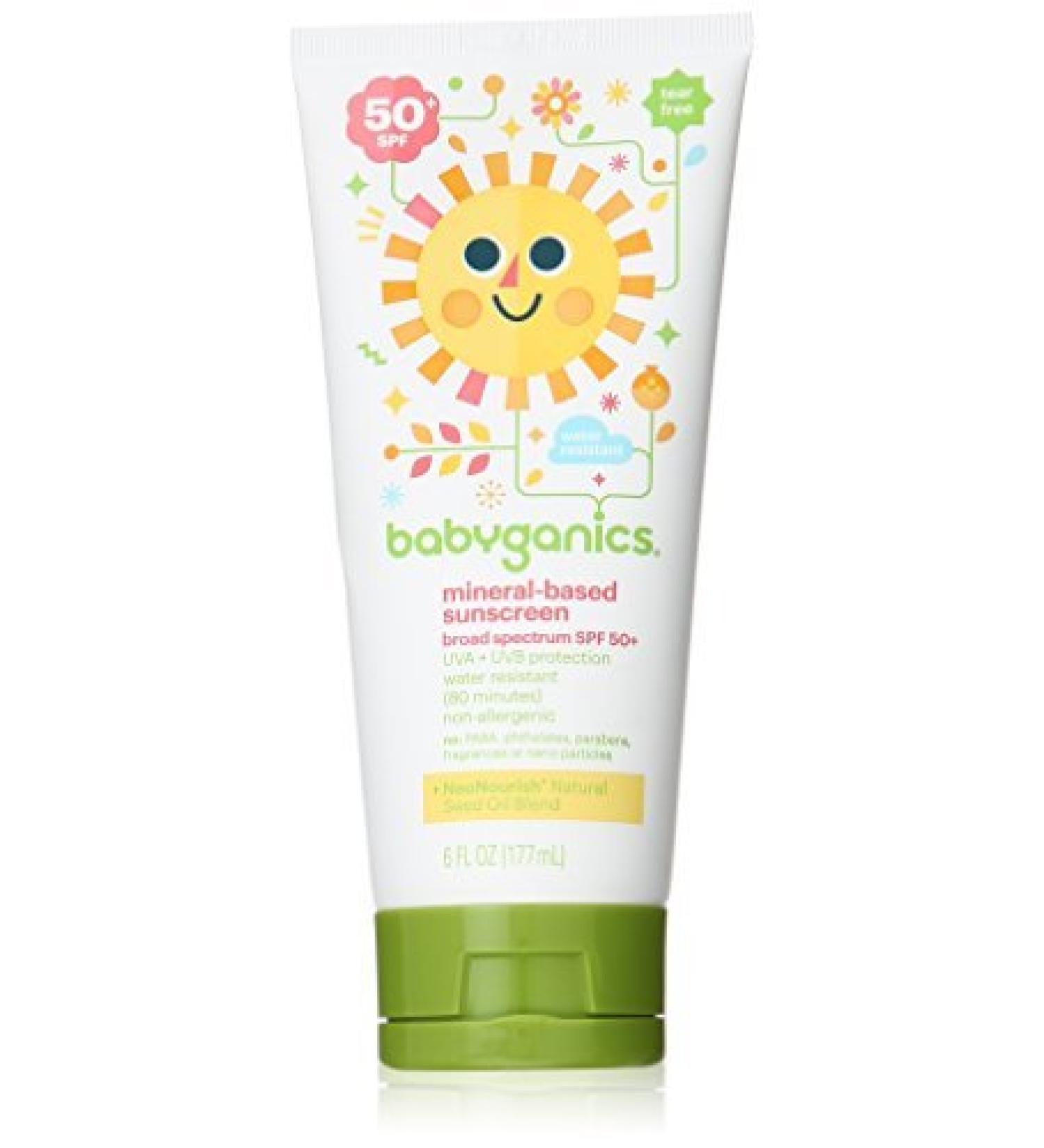 Babyganics Mineral Based Sunscreen - SPF 50+ - Fragrance Free - 6 oz