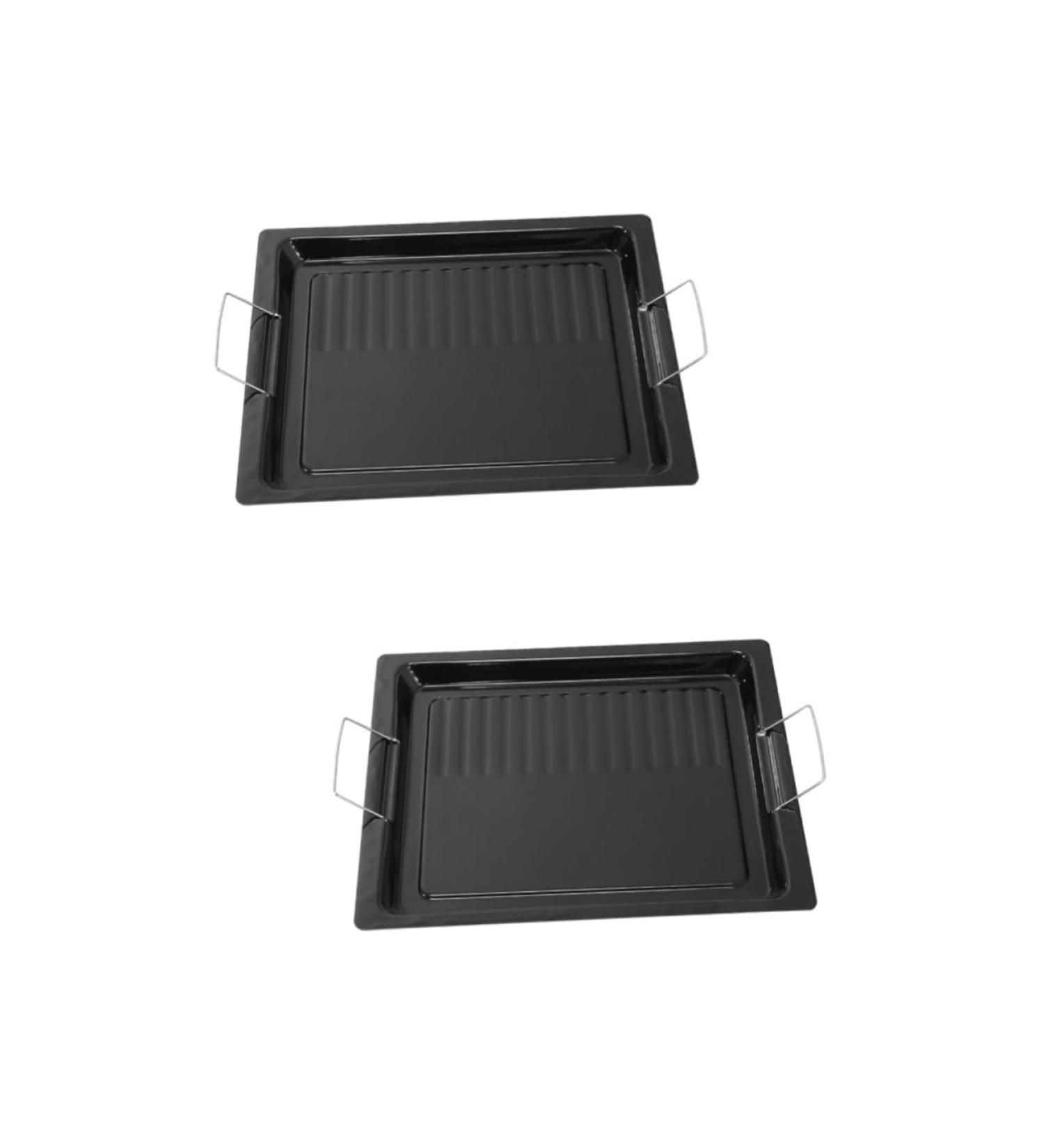 Yardwe 2 Pcs Grill Plate Cast Iron Barbecue Pan Steak Accessories Grilled Barbecue Iron Plate BBQ Iron Plate Nonstick Bakeware Non Stick Baking Pan Barbecue Plate Household Items Square - Buy Online on GoSupps.com
