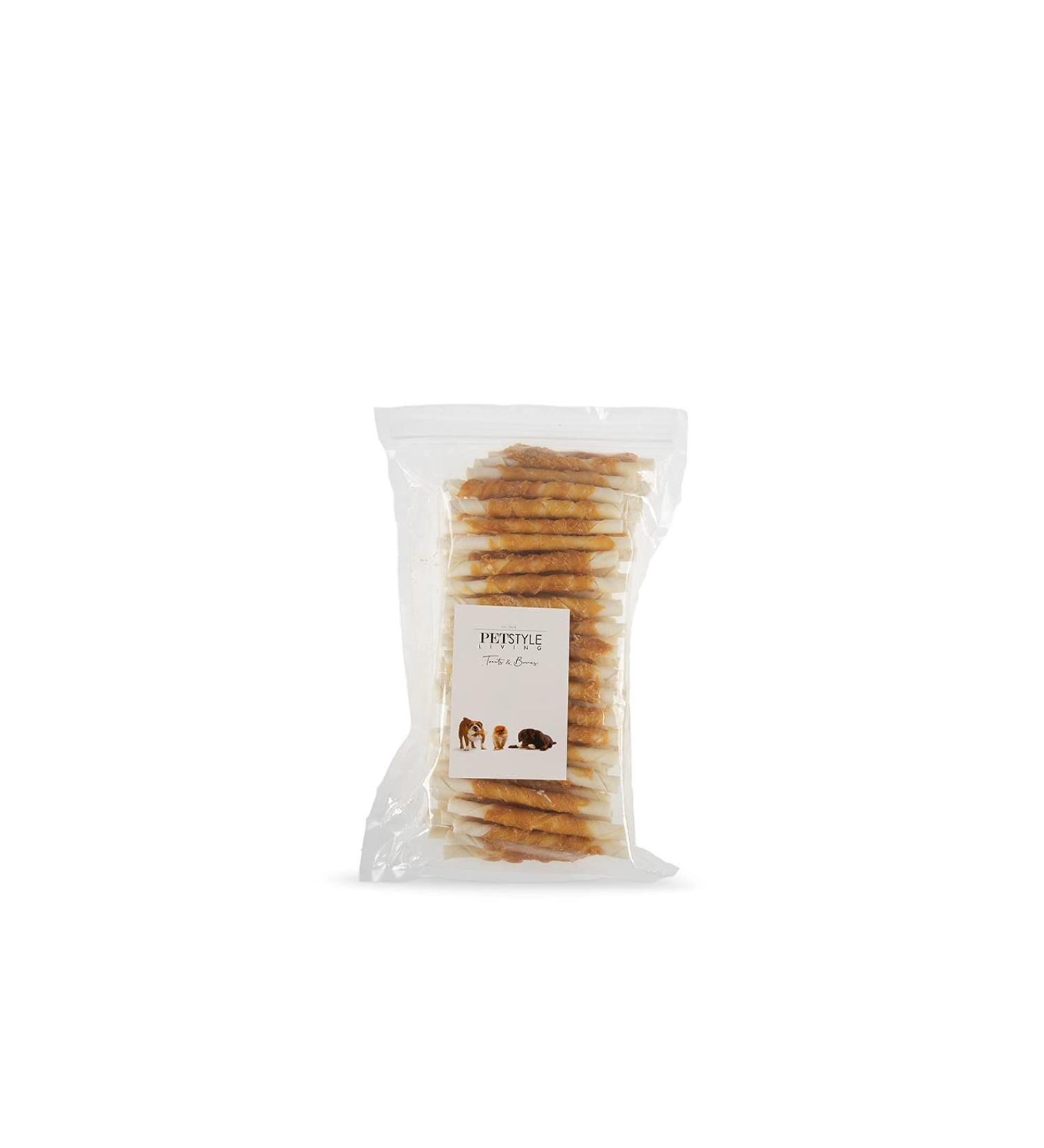PETSTYLE LIVING Chew Stick with Chicken - 100 Piece Value Bag | Premium Dog Snack for Happy Pets - Buy Online on GoSupps.com