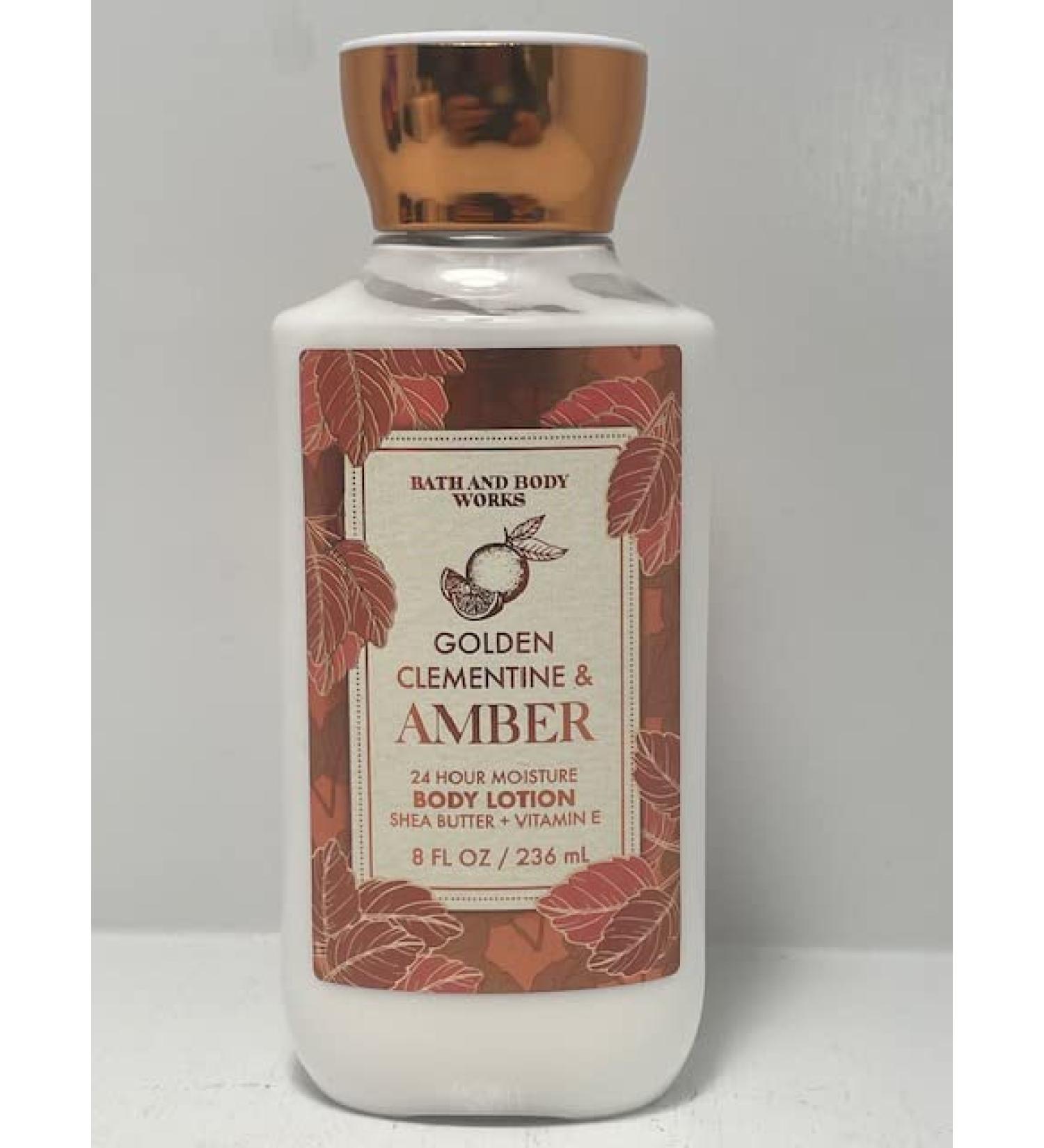 Bath and Body Works Golden Clementine & Amber 24 Hour Body Lotion 8 Ounce Full Size