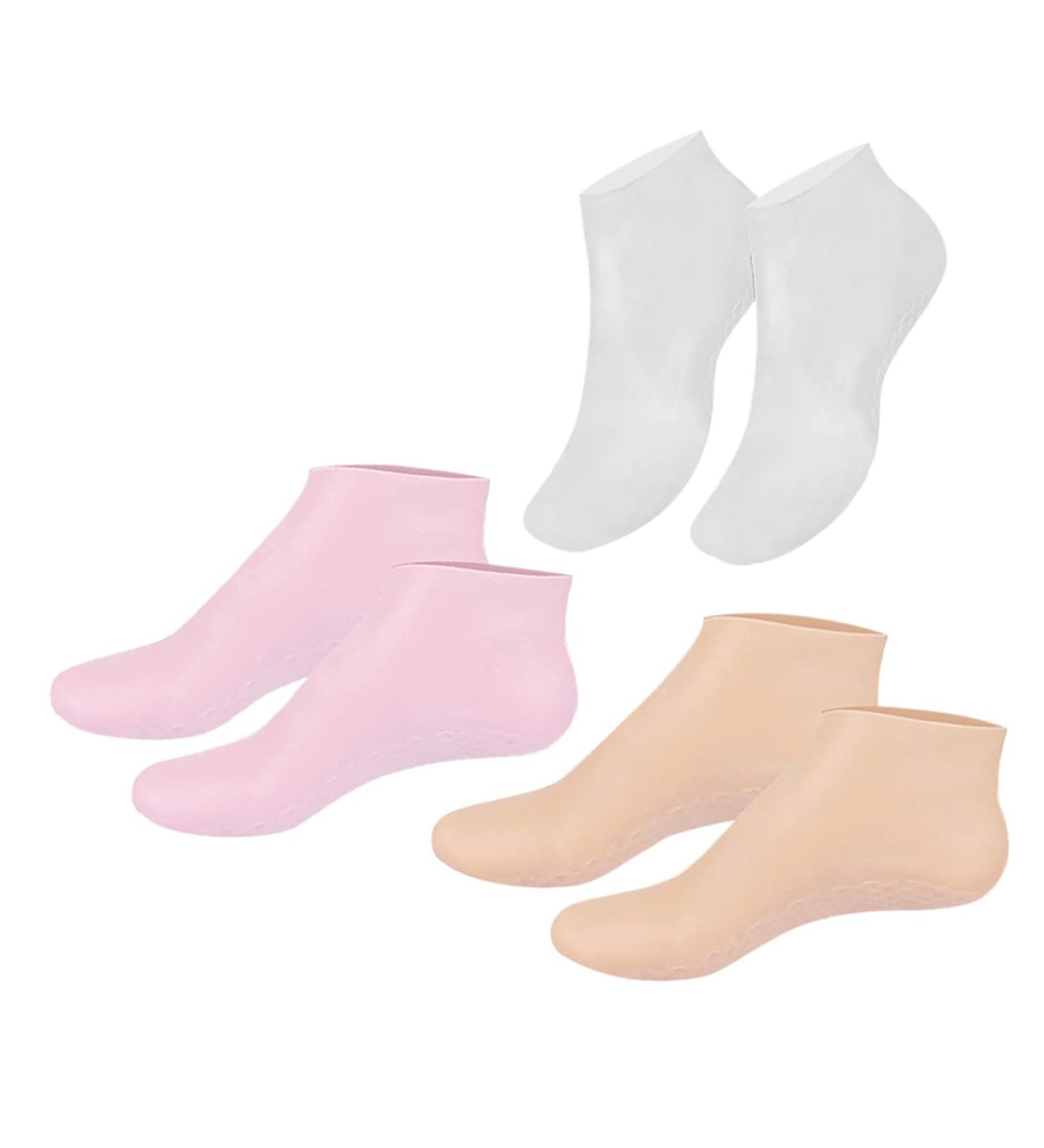 DRESSOOS Female Socks 3 Pairs moisturizing Socks Non Socks Aloe Socks spa Socks spa Gel Socks Foot Care Foot Socks Lotion Socks Silicone Socks Foot Care Miss Sebs Heel Casual Socks - Buy Online on GoSupps.com