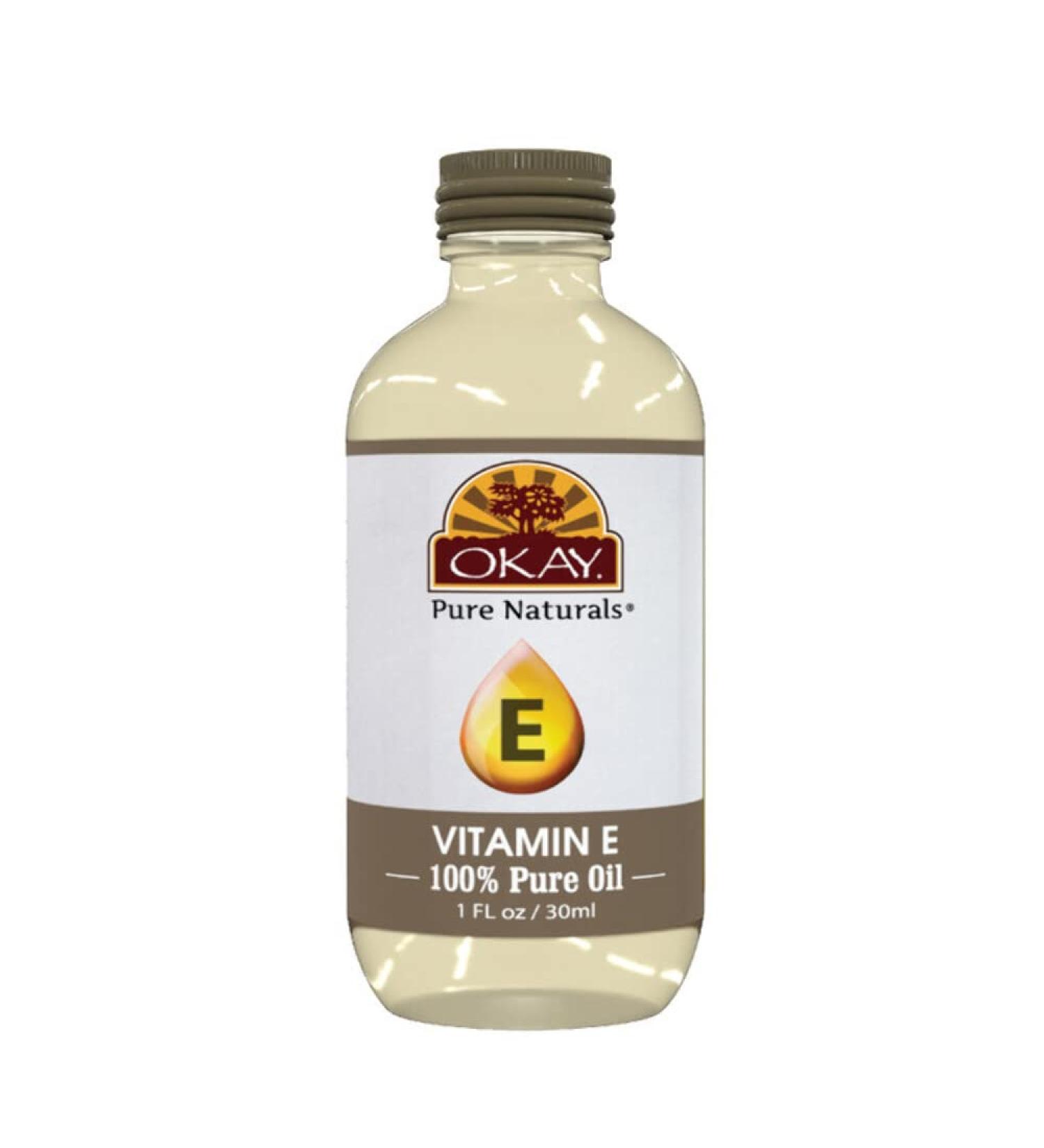 Okay Vitamin E Oil For All Hair Textures & Skin Types  All Natural  1 Fl Oz