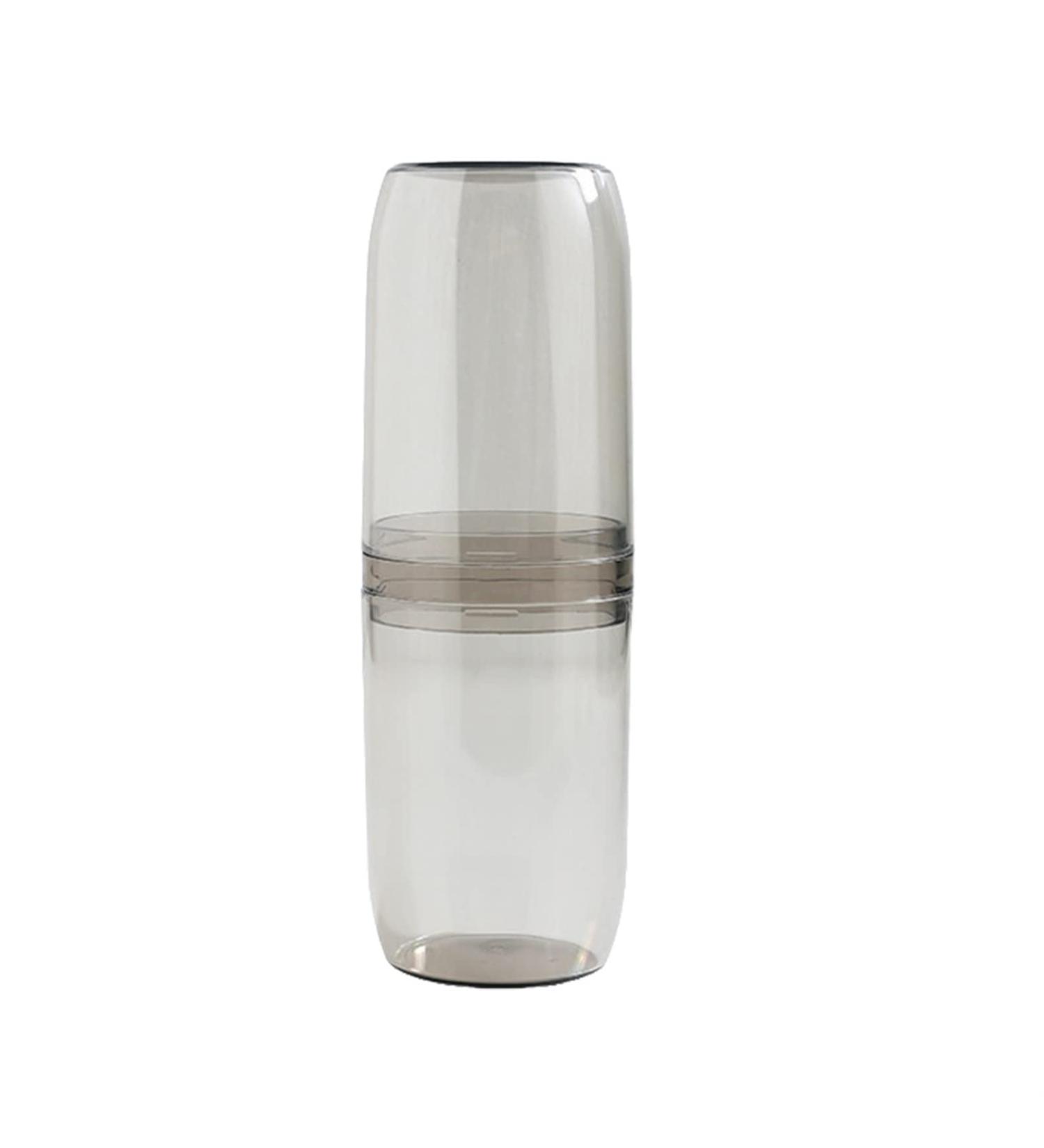 Digjobk Multifunctional Toothbrush Mug & Case - Dustproof Hygienic Toothbrush Holder for Home & Travel - Gray - Buy Online on GoSupps.com