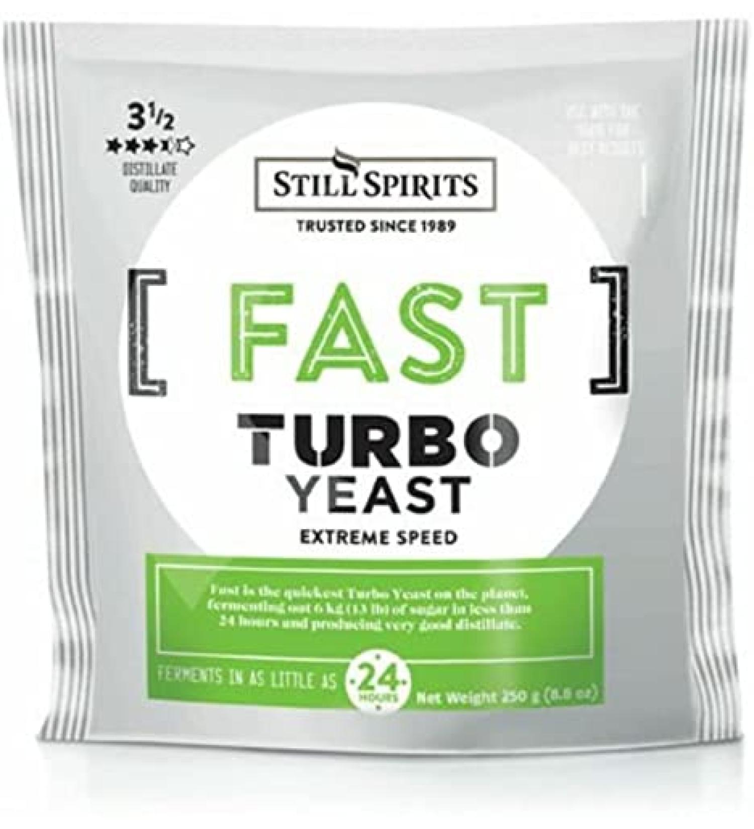 10x Still Spirits Fast Turbo Yeast 250g 24 Hour