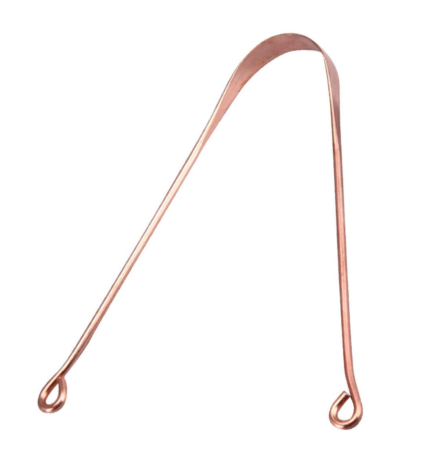 Copper Tongue Cleaner | Antimicrobial Ayurveda Tool for Oral Health & Bad Breath | Essential Dental Hygiene Solution | Easy to Use & Clean - Buy Online on GoSupps.com