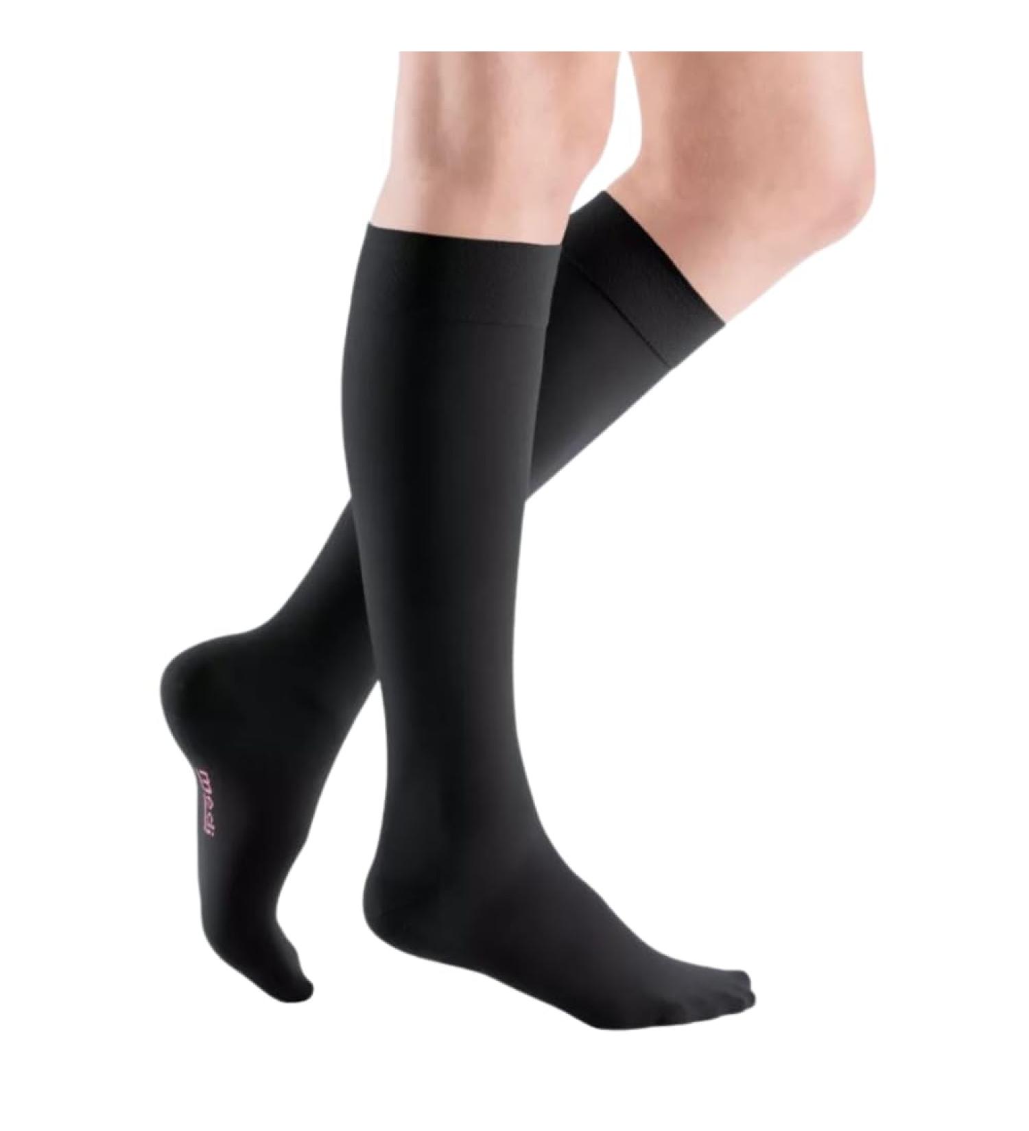 Medi Medive Elegance 024C517 Knee-Length Women's Compression Stockings CCL2 - Closed Lace Design Black Gr.VII Short - Buy Online on GoSupps.com