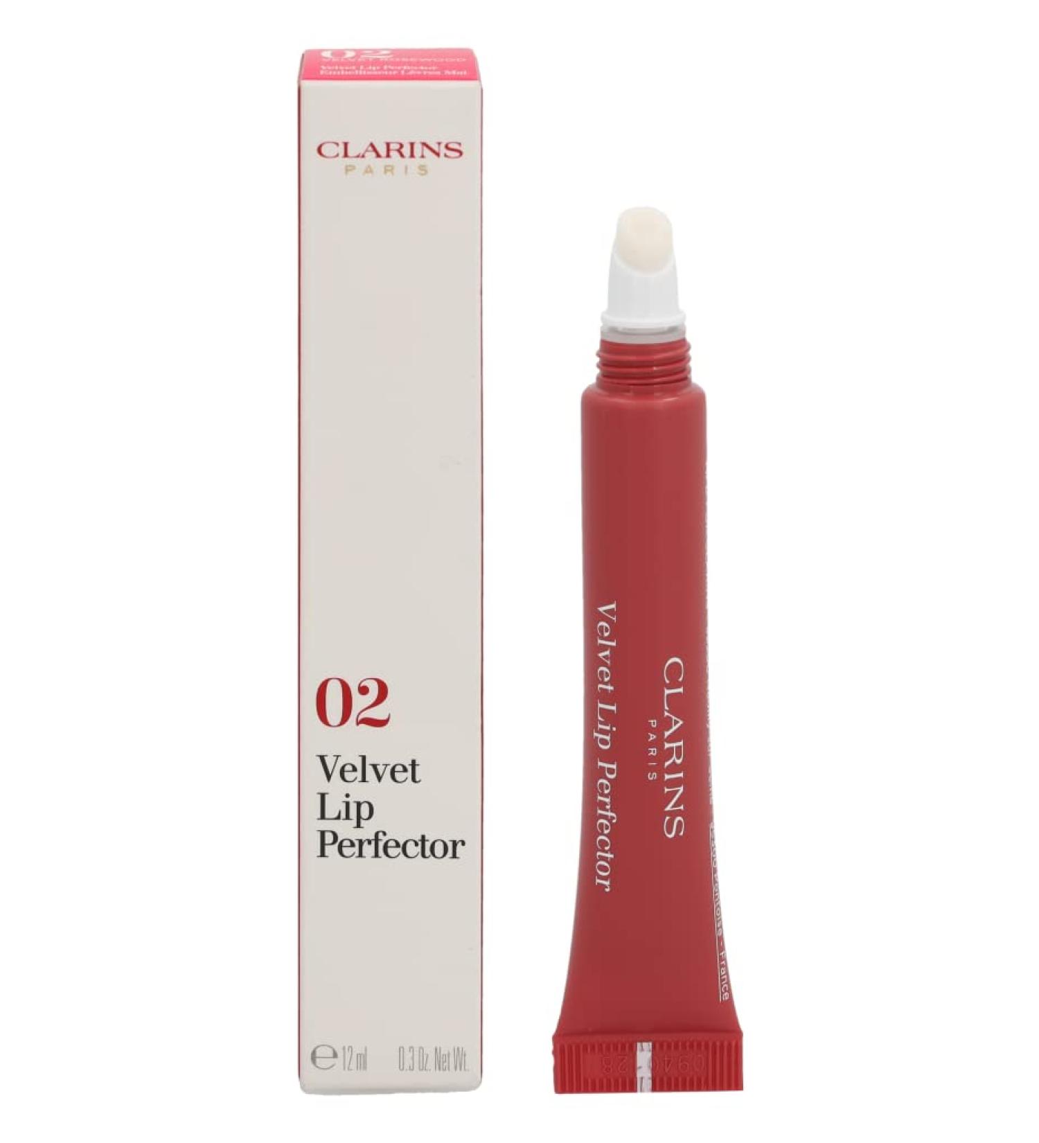 Clarins Velvet Lip Perfector - Velvet Rosewood | Matte Liquid Lipstick with Shea Butter | Hydrating & Highly Pigmented Formula | 0.3 oz - Buy Online on GoSupps.com