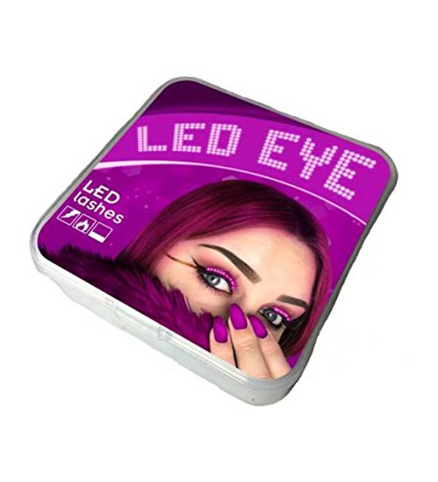 Ledeye unisex lightning interactive LED eyelash led light eyelashes Shining eyeliner charming unique waterproof eyelid adhesive tape for unisex led waterproof eyelashes (pink)