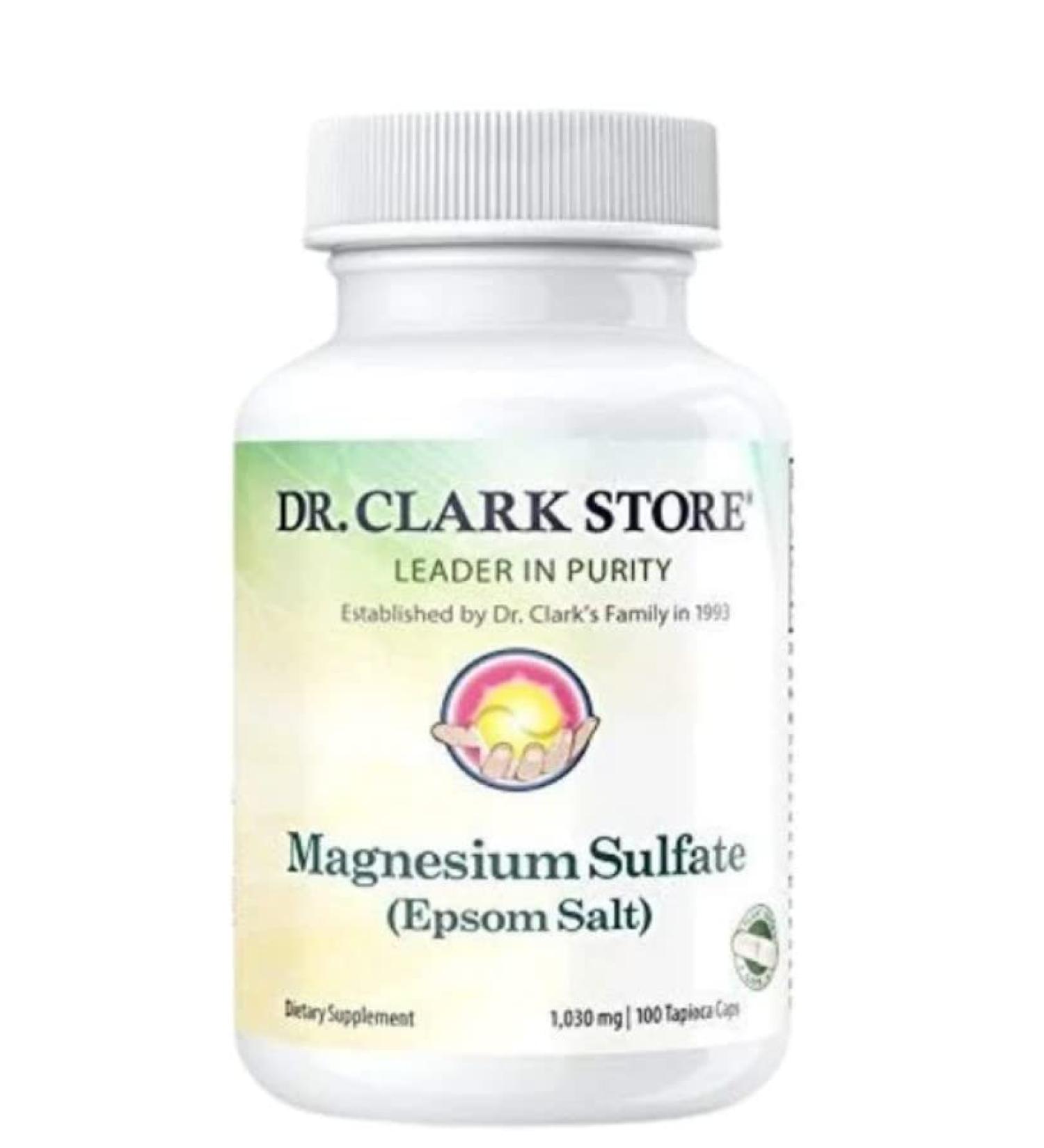 Magnesium Sulfate (Epsom Salt) Vegetarian Capsules 1030mg - 100 Count - Buy Online on GoSupps.com