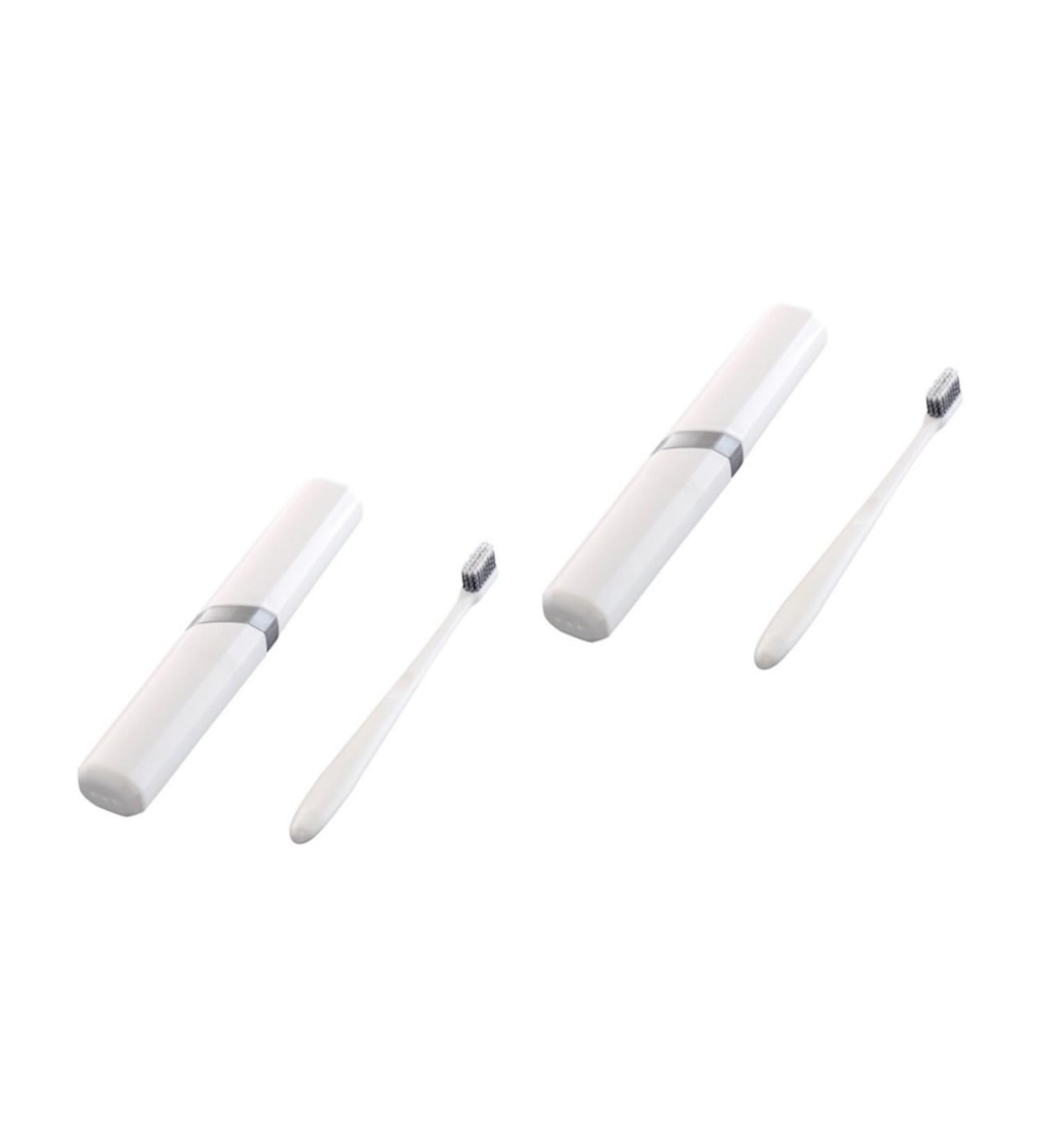 Gatuida Travel Toothbrush Organizer - Premium Toothbrush Case for Adults | Durable & Portable PP Holder in White - Buy Online on GoSupps.com