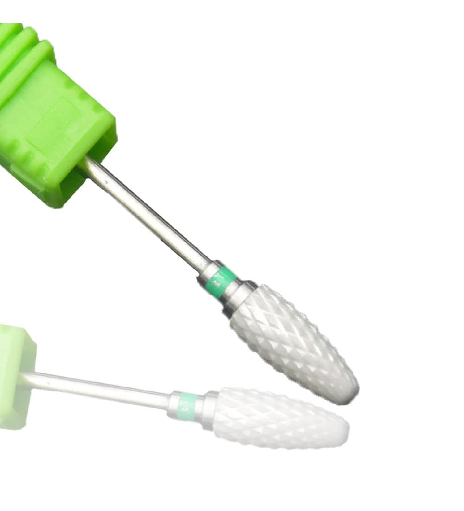 Green 2.35mm Shank Nail Drill Bits Set Cuticle Polishing Bits Corn Head Cylinder Shape Polishing Burrs Bit Fit Electric Drill Rotary Tool Accessory - Buy Online on GoSupps.com
