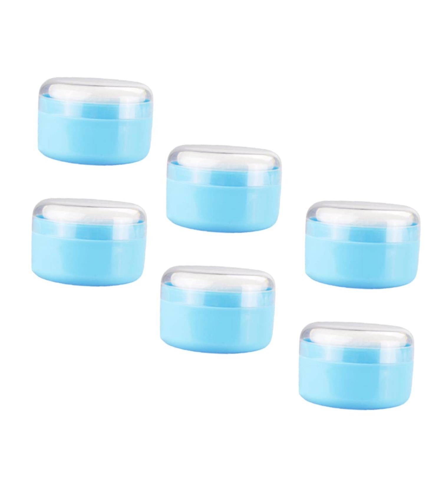 Beavorty 6pcs Kids Travel Set with Makeup Containers and Portable Powder Sieve - Blue - Buy Online on GoSupps.com