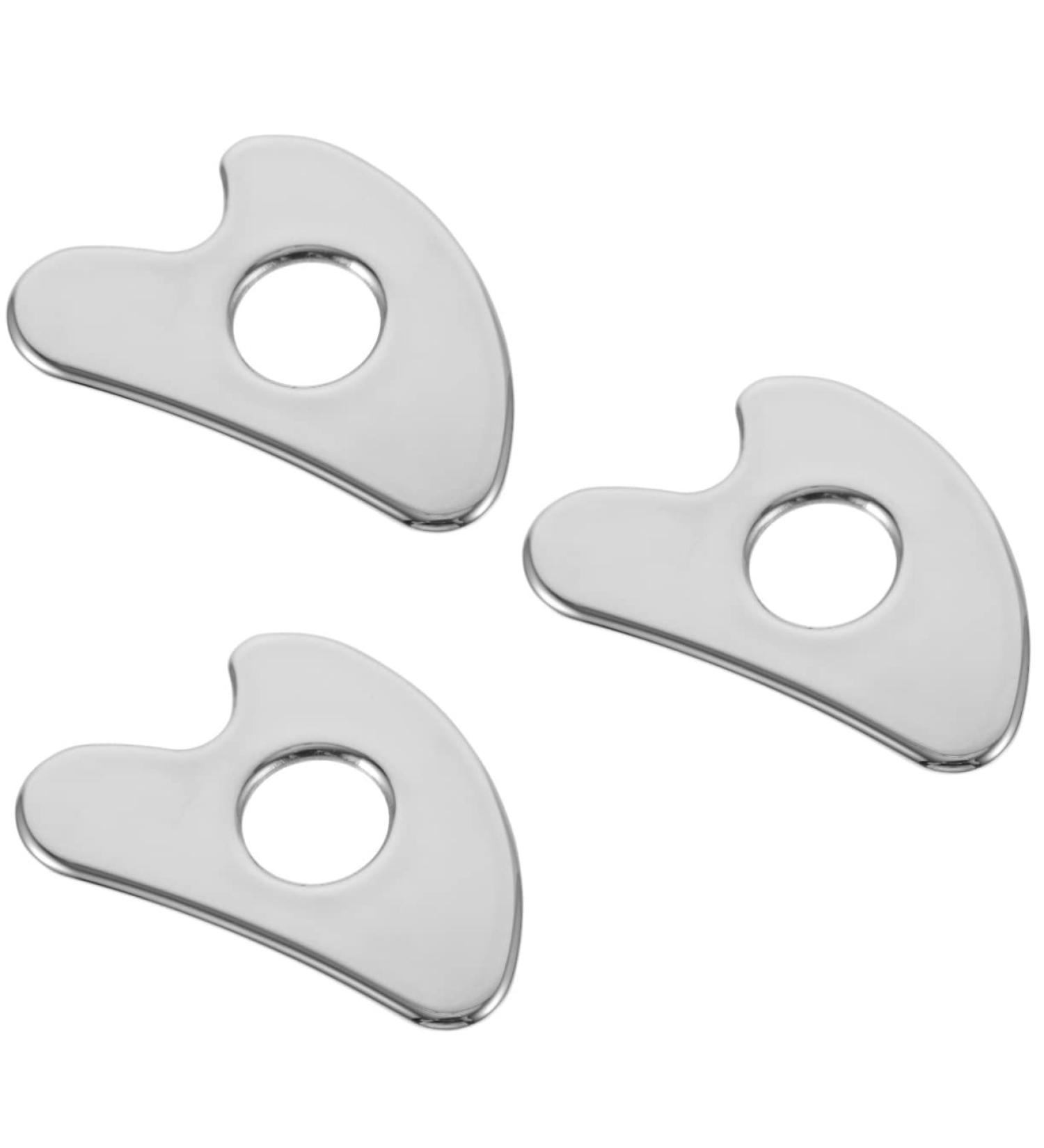 Premium Stainless Steel Facial Shaving Tools - 3-Piece Metal Scraps Hoement Set for Massage & Skin Care - Buy Online on GoSupps.com