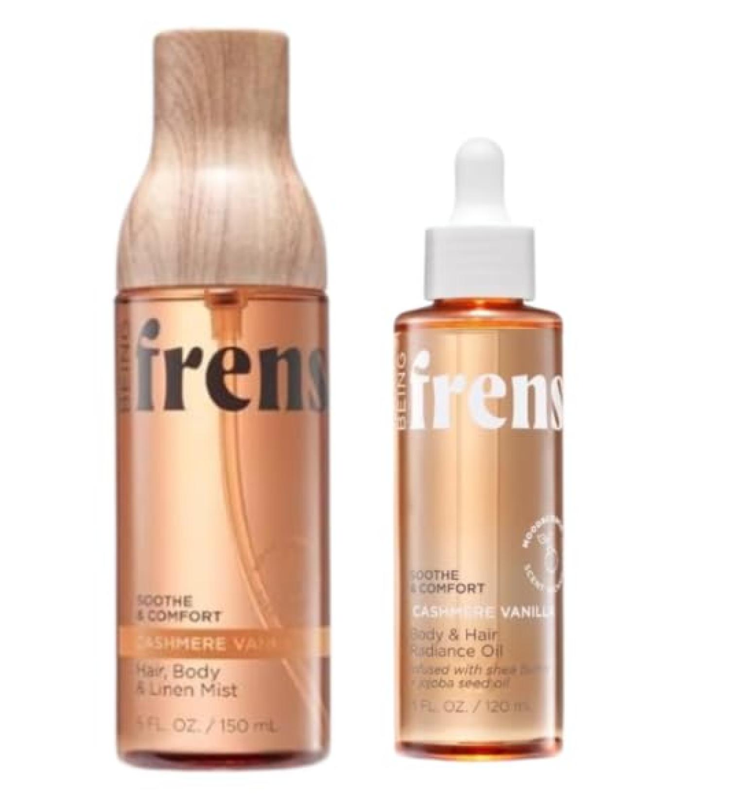 Being Frenshe Hair Body & Linen Mist - 5 fl oz + Shea Butter & Radiance Oil - 4 fl oz (Cashmere Vanilla) - Buy Online on GoSupps.com