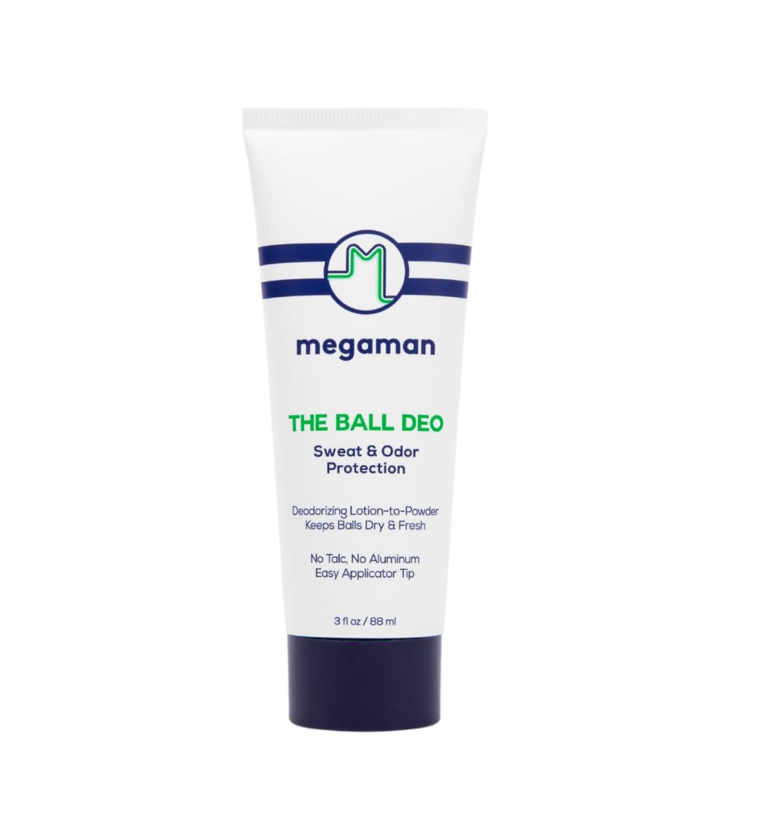 Megaman Ball Deo | Men s Ball Deodorant | Guards Against Sweat Chafe Odor & Irritation | 3 fl oz - Buy Online on GoSupps.com