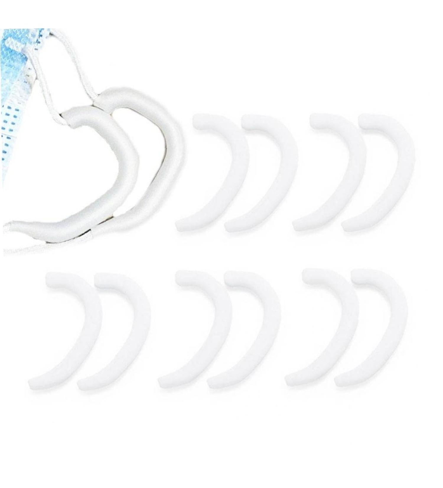 Fopytu 10 PCs Silicone Ear Protector Caps - Anti-Slip Masks & Hooks for Earache Relief - Transparent for Adults & Children - Buy Online on GoSupps.com