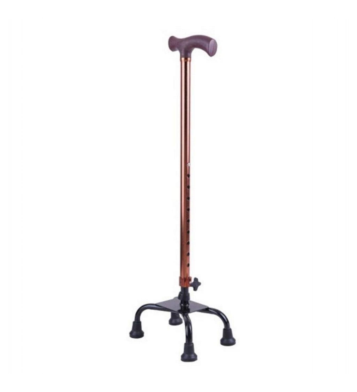 Four-foot Cane Crutch Aluminum Alloy Non-slip Elderly Four-corner Height 68-90cm Adjustable Walker Interesting Selfless dedication - Buy Online on GoSupps.com