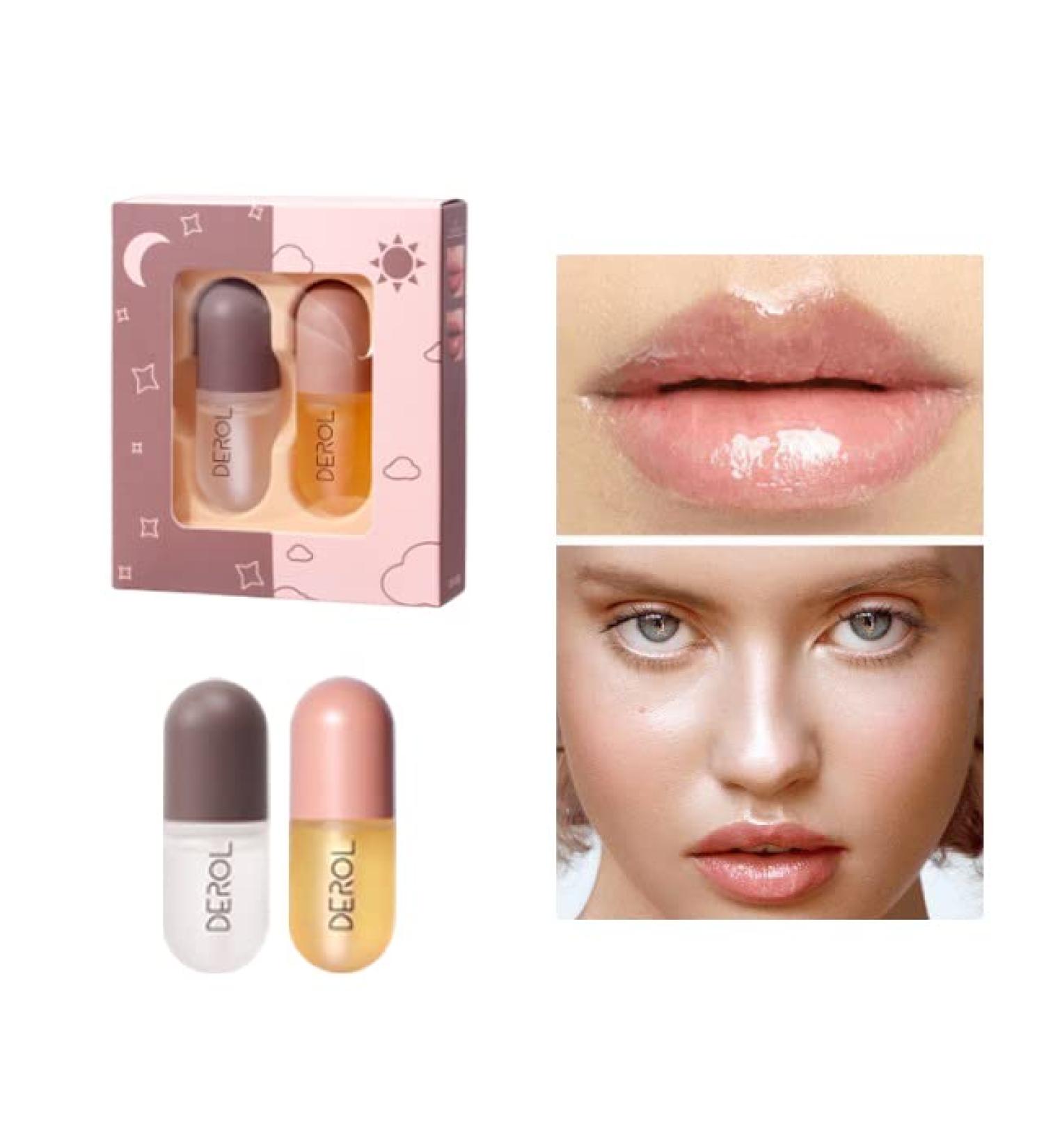 Lip Plumper Natural Lip Plumper Natural Lip Plumper and Lip Care Serum Double Effect Lip Plumper Lip Enhancer Lip Care Serum Lip Plumper Lip Enhancer Lip Plumper Set Lip Plumping Balm Lip Plumping Gloss Day Ues And Night Ues Set (2PCS) 1 count (Pack of 2) - Buy Online on GoSupps.com