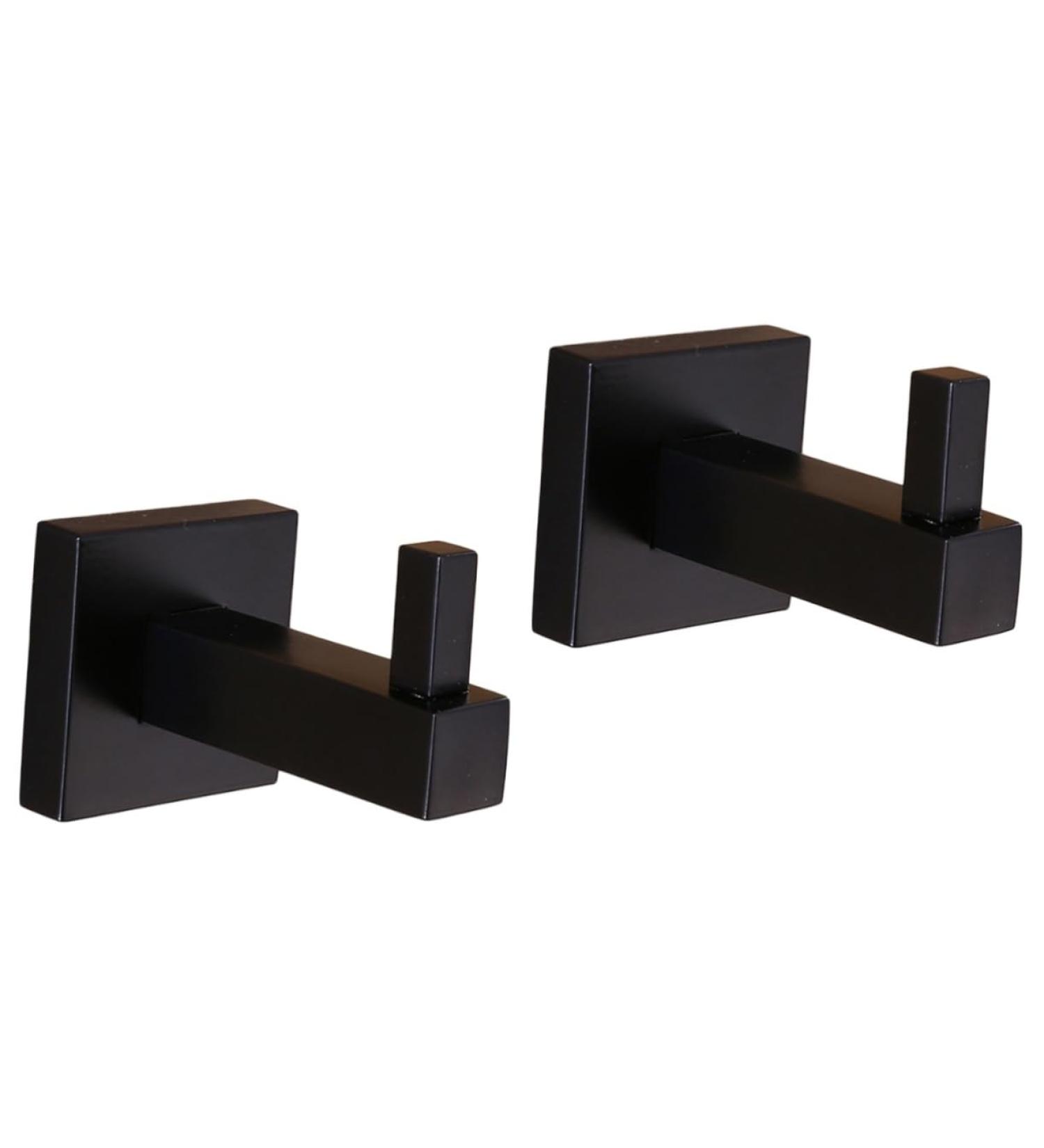 Alipis 2pcs Towel Hook Wall Mounted Towel Holder Coat Hook Towel Hanger Clothes Hook Accessories Matte mediumx2pcs Blackx2pcs - Buy Online on GoSupps.com
