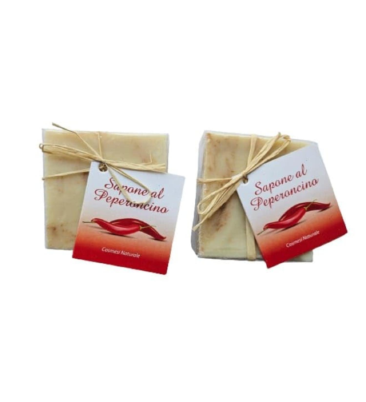 Pack of 2 x 100g all-natural soaps with Calabrian chili pepper - Contains no preservatives or antioxidants - Buy Online on GoSupps.com