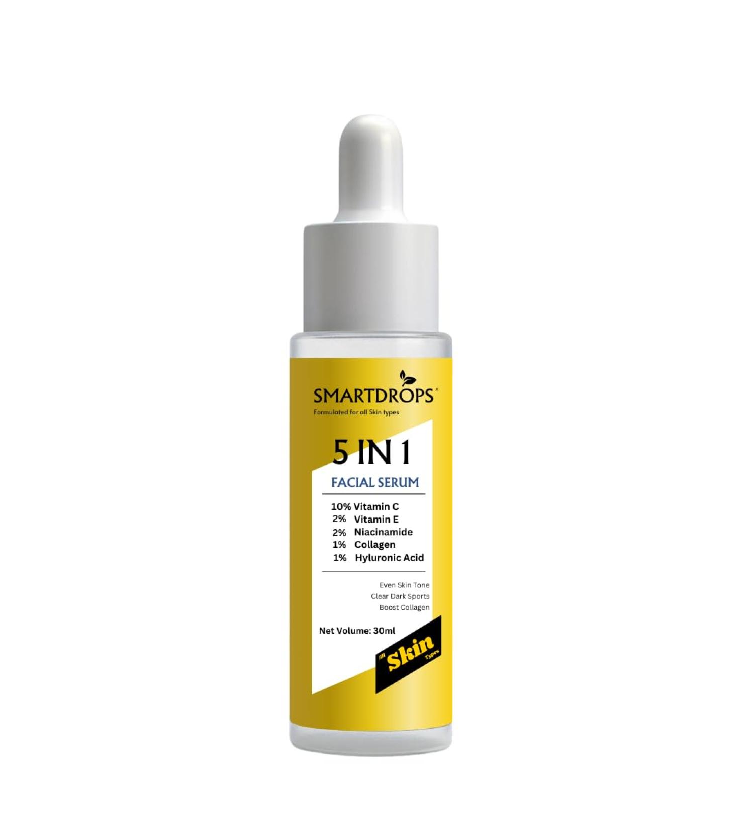 Facial Serum | Facial Serum For Women | Facial Serum Vitamin C | Facial Serums For Aging Skin | Facial Serums For Glowing Skin | Anti Aging & Wrinkle Facial Serum -30ml - Buy Online on GoSupps.com