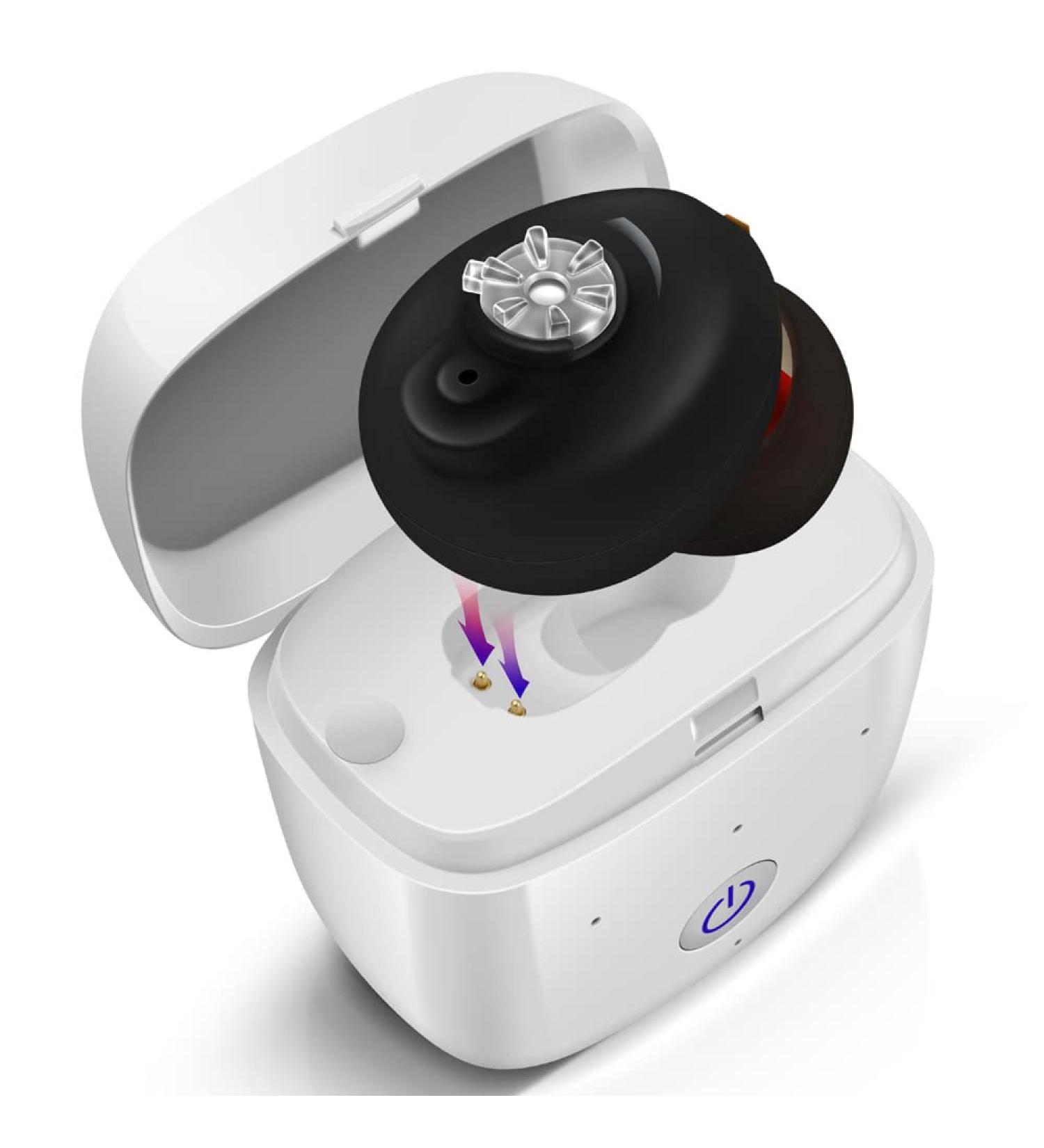 Britzgo Crown Shape Knob Voice Enhancer Hearing Amplifier - Rechargeable Nano Black-1 - Buy Online on GoSupps.com