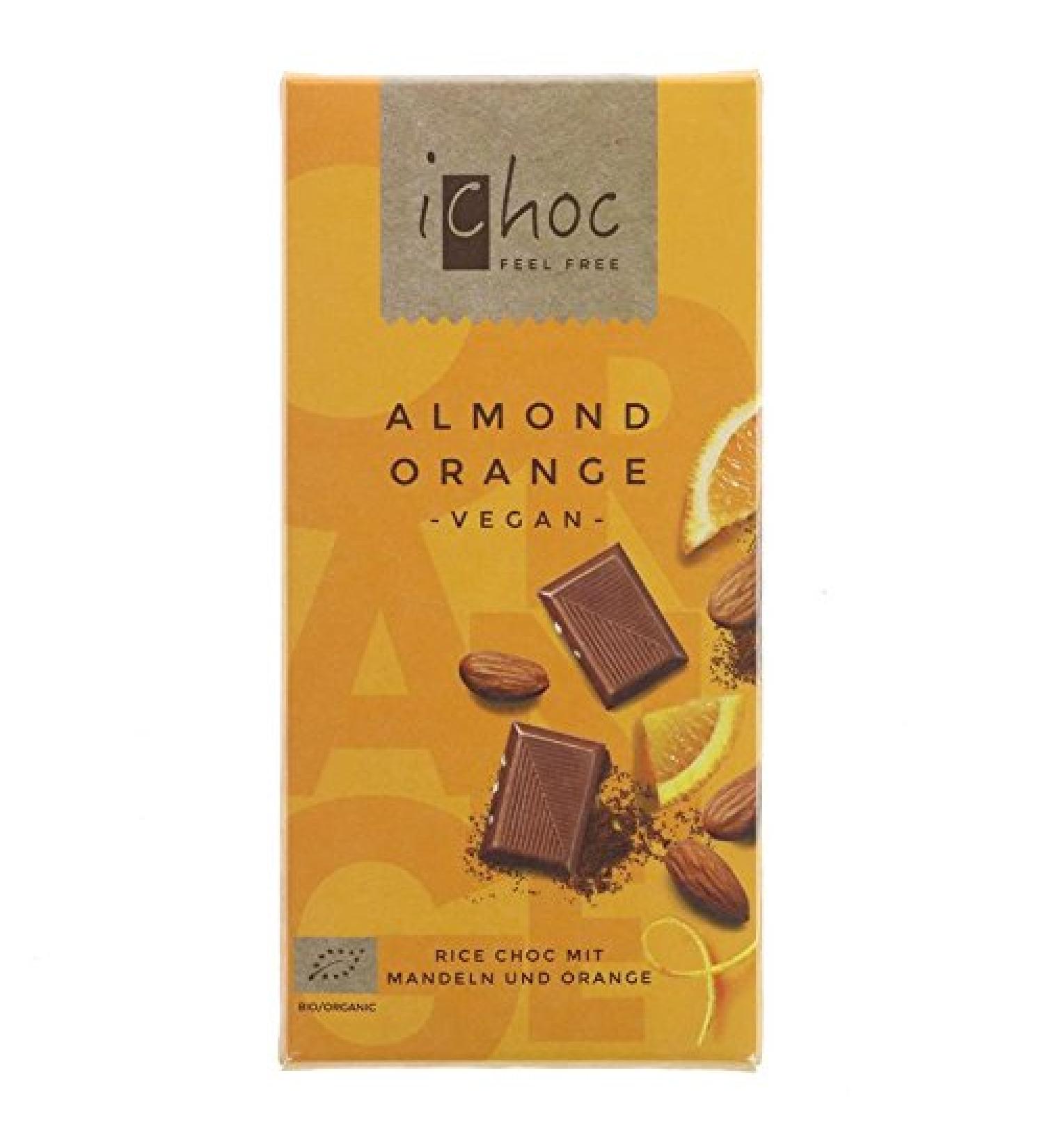 Vivani Organic Chocolate | Almond & Orange | 2 x 80g