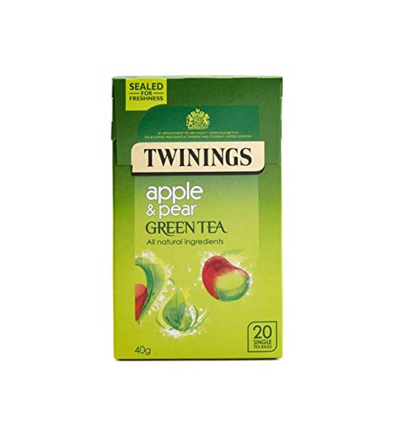 Twinings Twinings Green Tea with Apple and Pear 20 Teabags (Pack of 8 Total 160 Teabags)