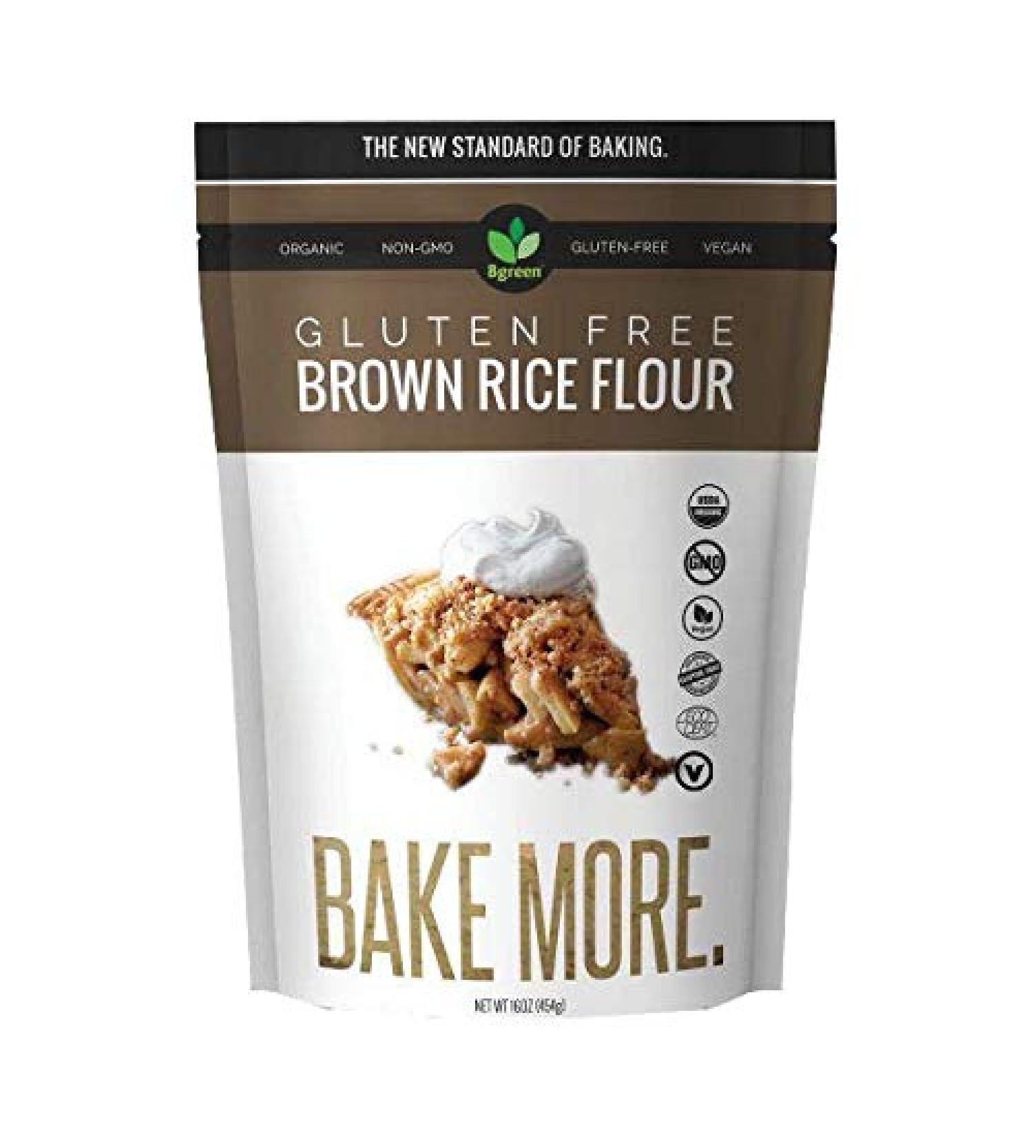 Big Green Organic Food Gluten-Free Brown Rice Flour - Kosher, Artisan Baking (1) - Buy Online on GoSupps.com