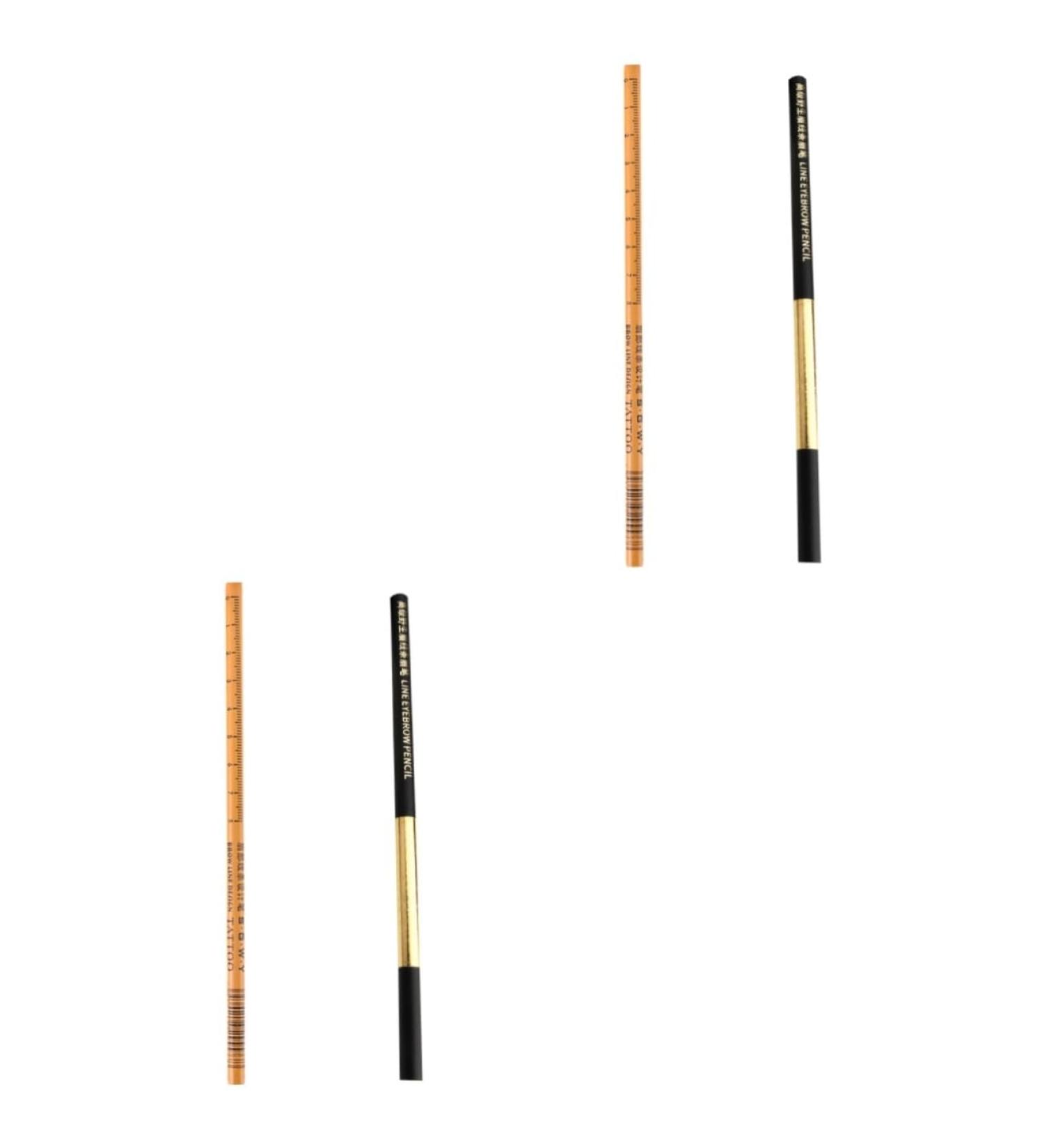 Healeved 4 Pcs Eyebrow Pencil Eyebrow Drawing Tools Dark Brown Eyeliner Waterproof Eye Liner Pencil Wooden 1 count (Pack of 1) As Shownx2pcs - Buy Online on GoSupps.com