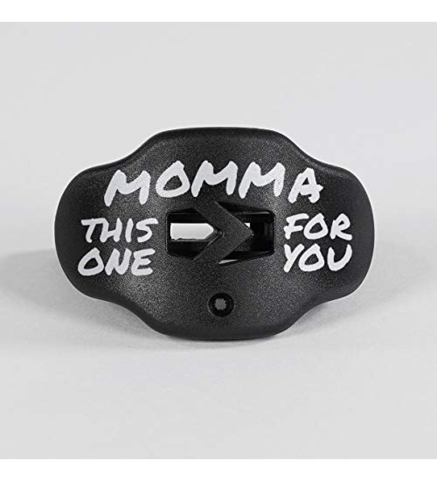 SLEEFS Football Mouth Guard - Lip/Mouthguard with Helmet Strap - Lip/Teeth Protector Mouthpiece - No Boil - for Youth/Adults  Maximum Air Flow  for All Sports - Momma This One for You in Black - Buy Online on GoSupps.com