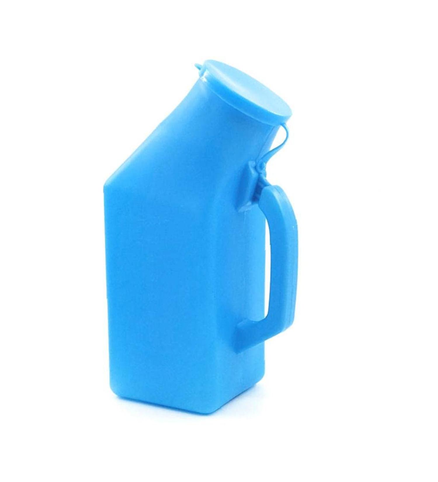 Urine Bottle Male Portable Urinal Pee Bottles Home Urinal Potty Thick Firm Urine Bottle with Lid for Men 1l Blue - Buy Online on GoSupps.com