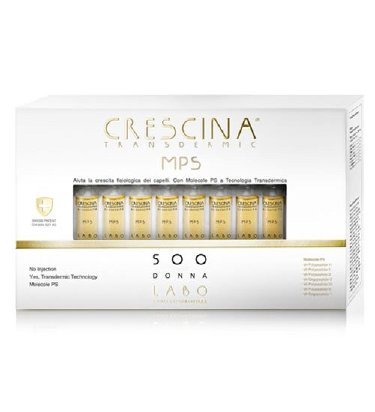 Labo Crescina Transfermic MPS RI-CRESCITA 500 Anti-Hair Loss for Women 40 Ampoules