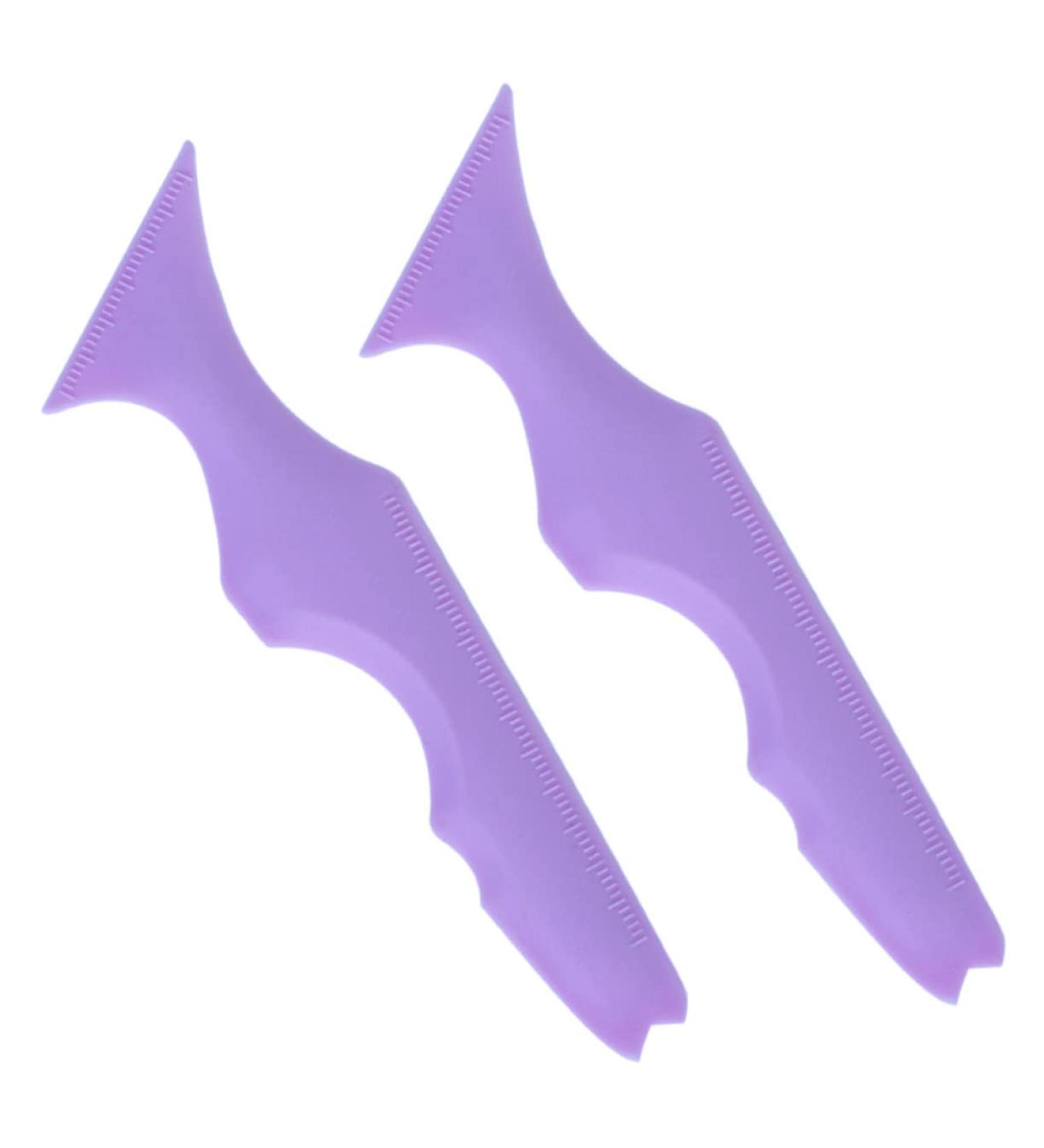 DRESSOOS Eyelash Tool 2pcs Silicone Beauty Ruler Eyeshadow Eyebrow Stencils Aid Eyeliner Guide Aid Eyeliner Brush Bevel - Buy Online on GoSupps.com