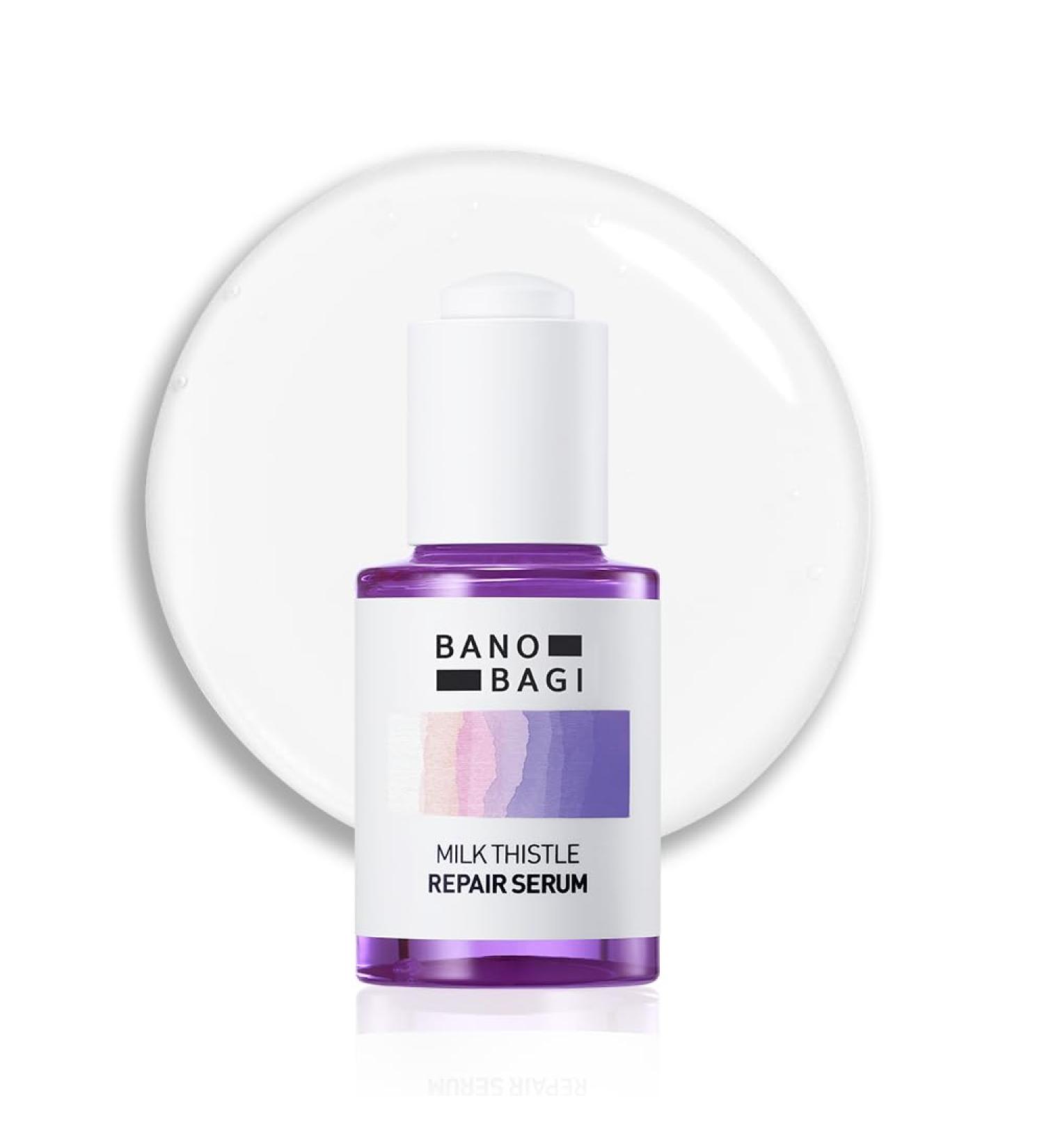 BANOBAGI Milk Thistle Repair Serum | Korean Skin Care Face Moisturizer Hydrating Serum for Face | Korean Moisturizer Skin Firming Face Serum for Glowing Skin w/ 70% Burdock Root Extracts (1.01 oz) - Buy Online on GoSupps.com