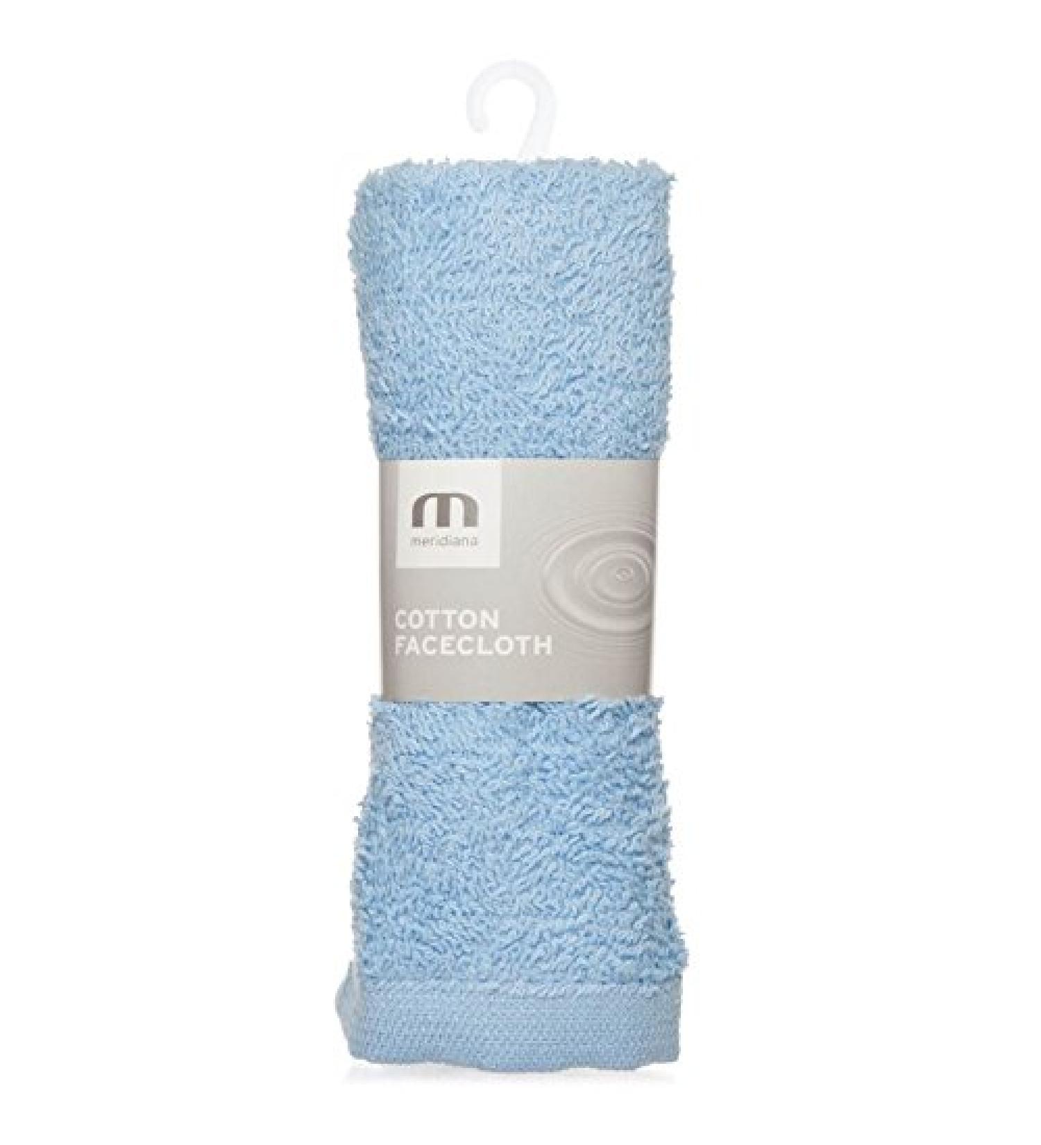 Meridiana Cotton Facecloth Baby Blue.